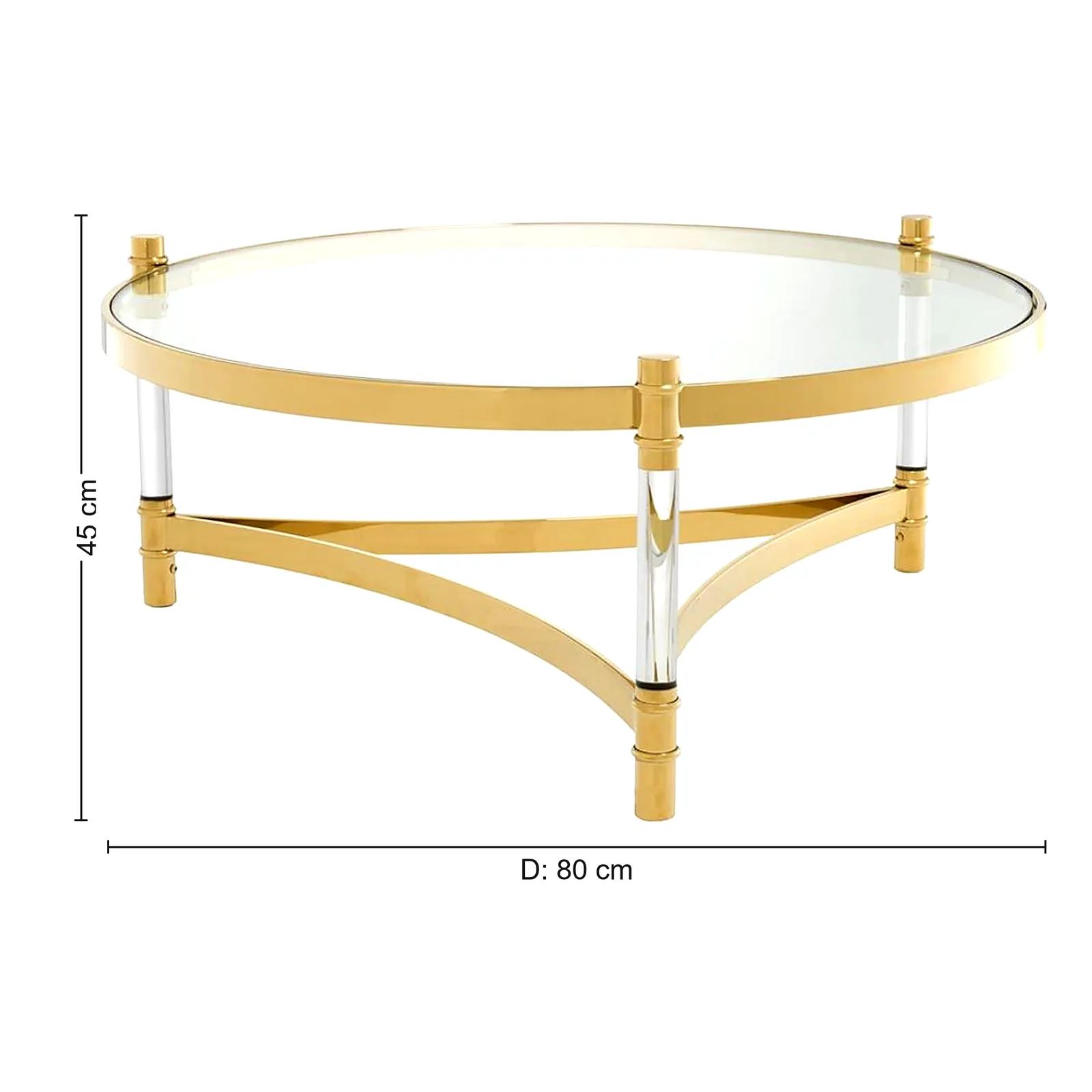 8518 COFFEE TABLE 80*45 STAINLESS STREEL ACRYLIC