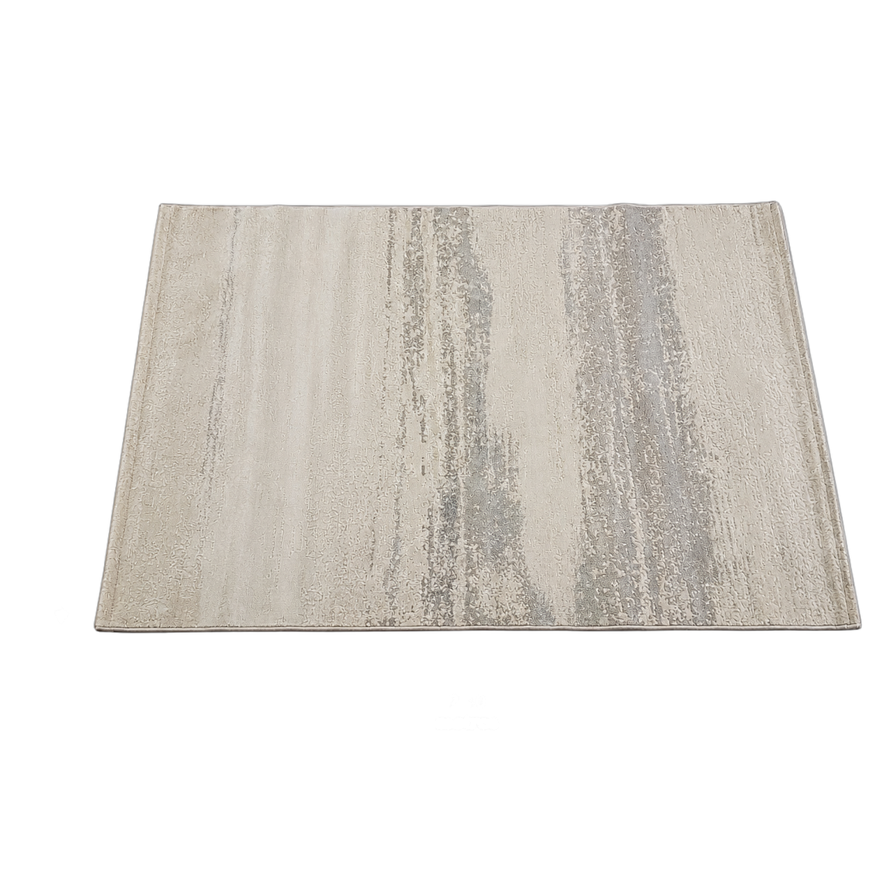 Alfombra abstracta Alicia 01, Hueso y gris, grosor 2 cm, reverso de yute (160*230cm)