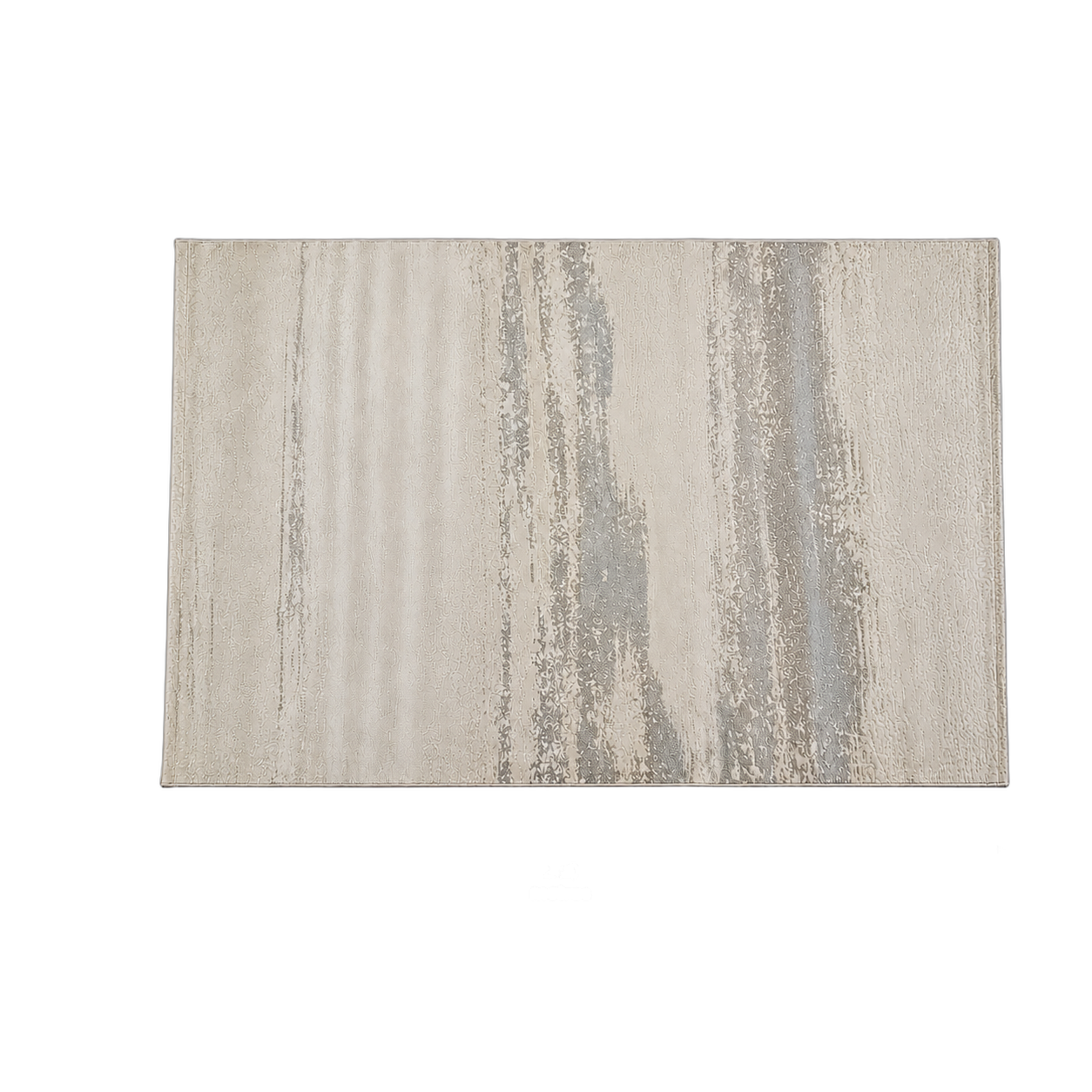 Alfombra abstracta Alicia 01 grande, Hueso y gris, grosor 2 cm, reverso de yute (200*290cm)