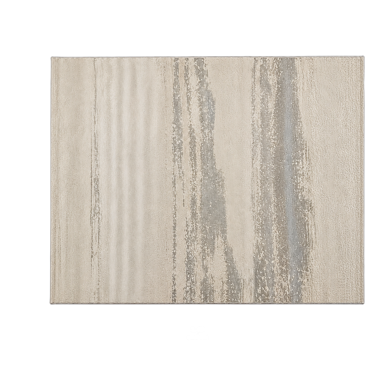 Alfombra abstracta Alicia 01 XL, Hueso y gris, grosor 2 cm, reverso de yute (240*340cm)