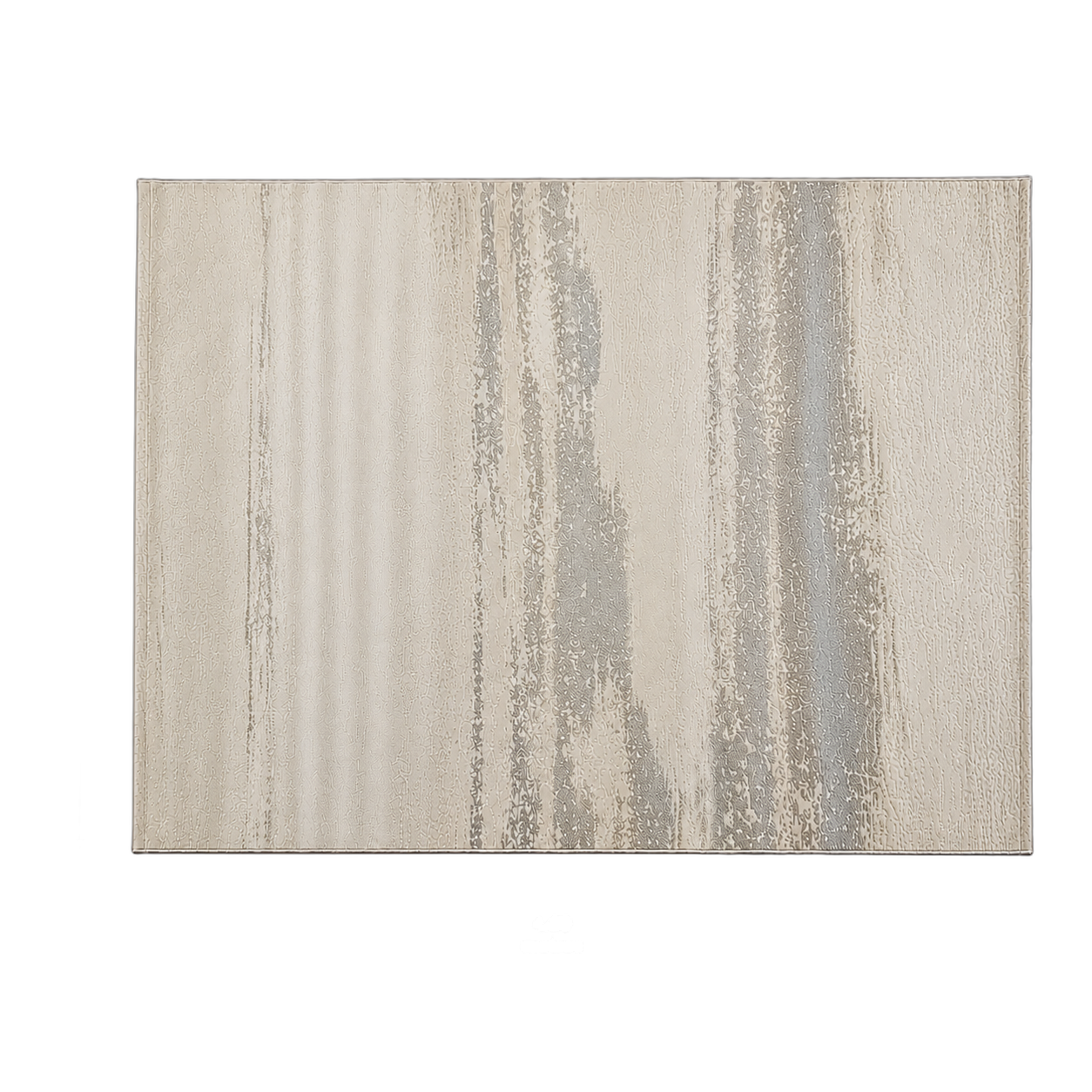 Alfombra abstracta Alicia 01 extra grande, Hueso y gris, grosor 2 cm, reverso de yute (300*400cm)