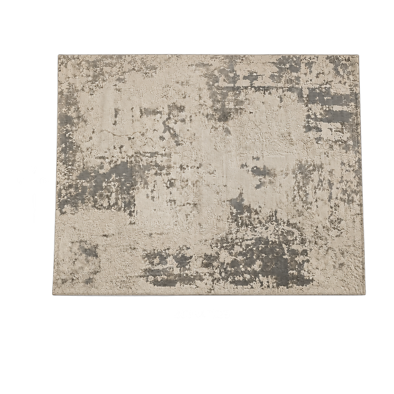 Alfombra abstracta Alicia 03 XL, Hueso y gris, grosor 2 cm, reverso de yute (240*340cm)