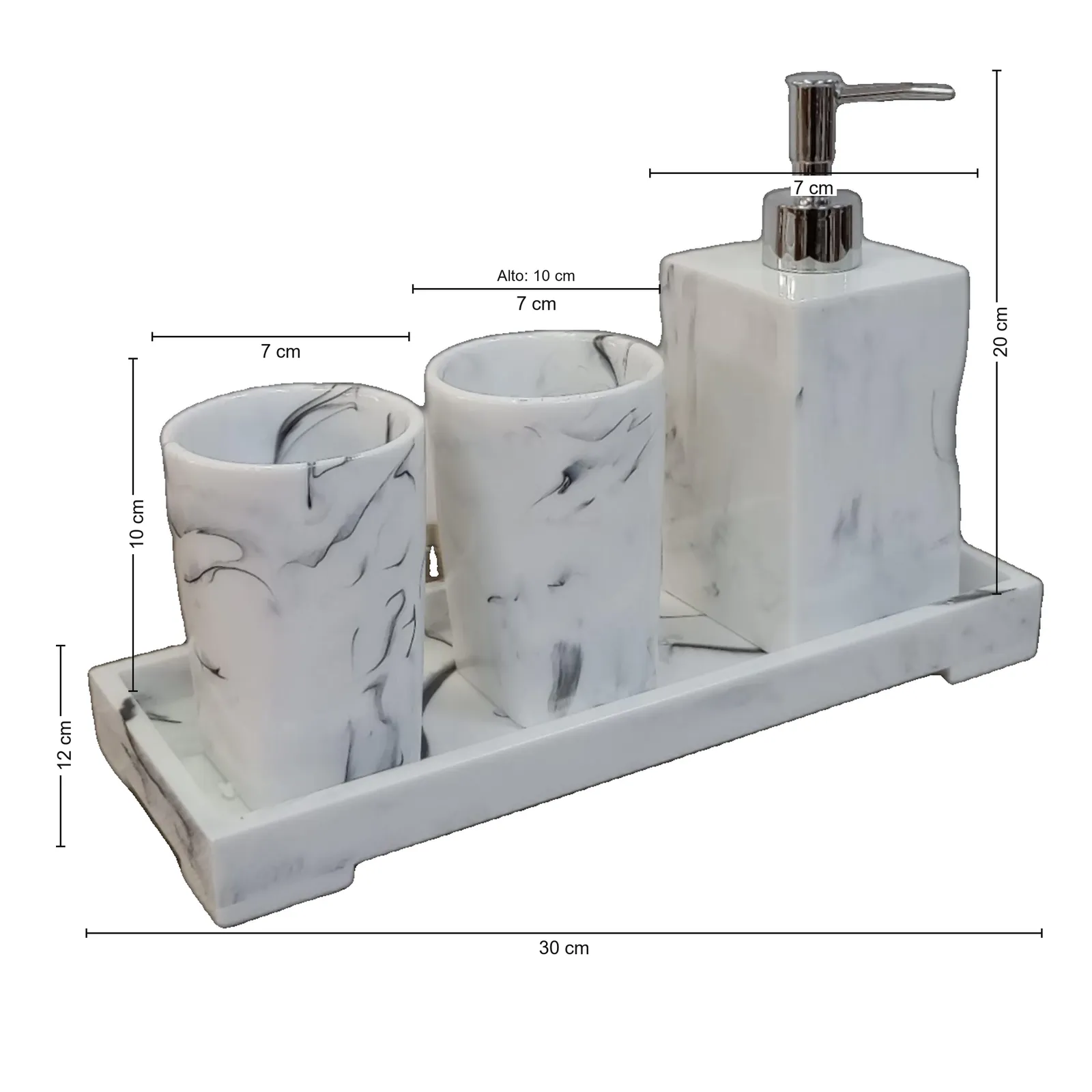 RESIN BATHROOM SET-4PCS