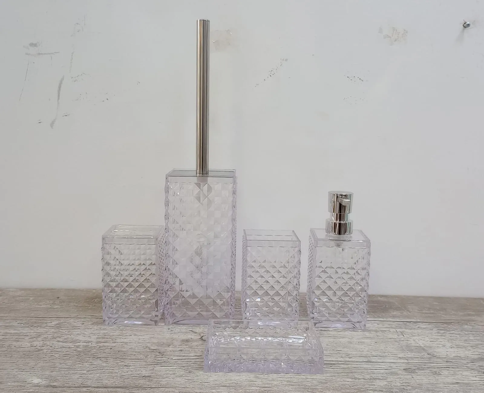 BL0026-1 SET-5PCS TRANSPARENTE WHITE
