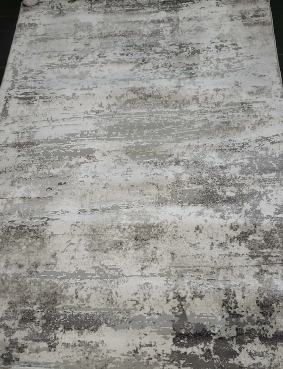 Alfombra abstracta Boston, Beige y gris, grosor 2 cm, reverso de yute (160*230cm)