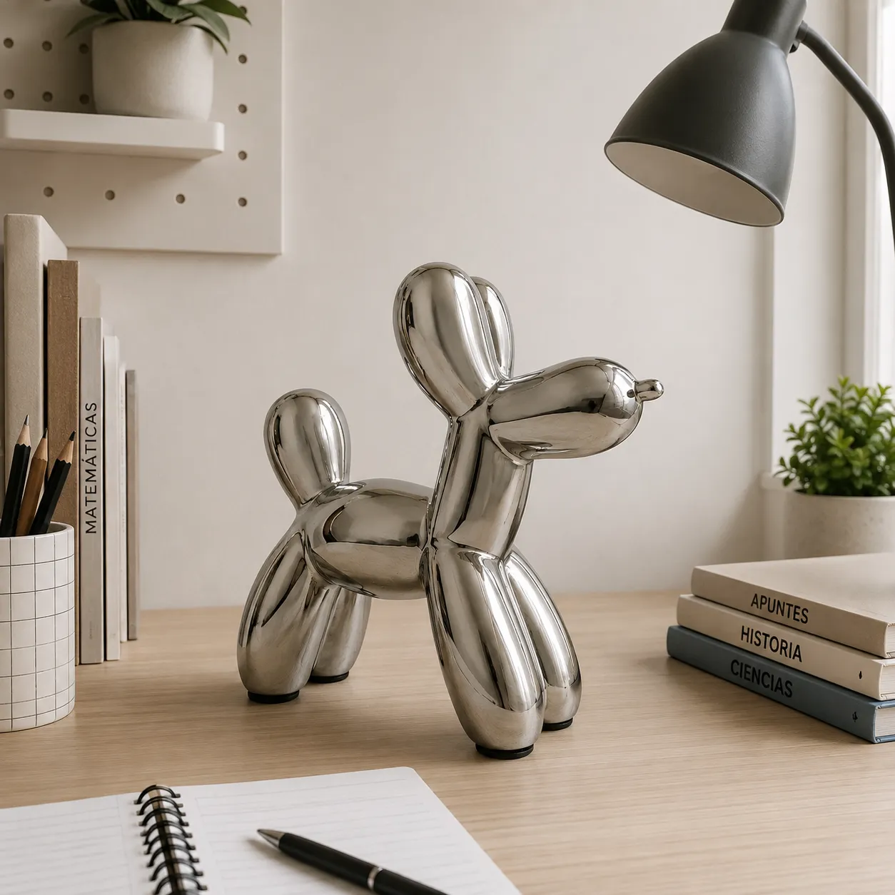Adorno perro globo, Plateado (22*7.5*22cm)