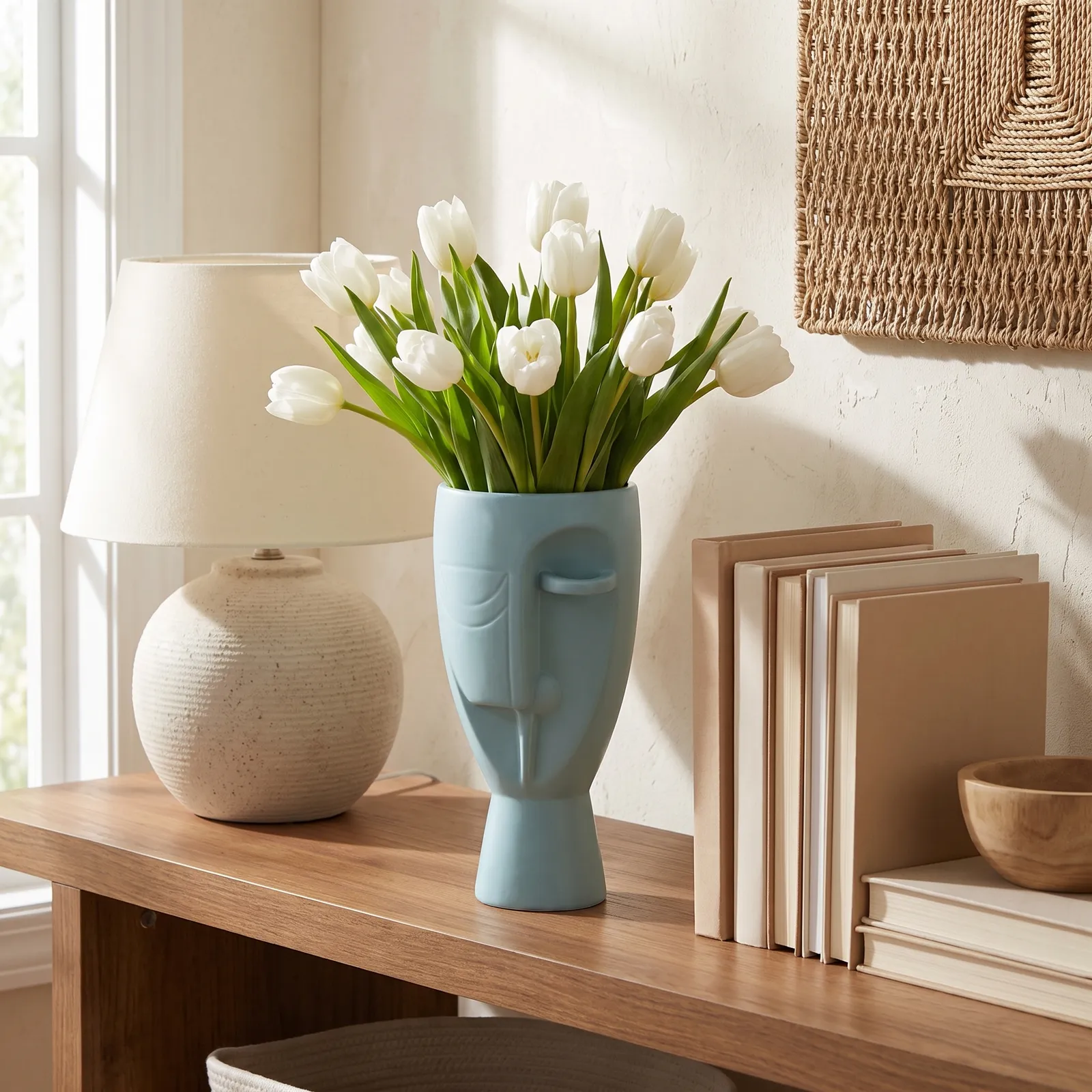 CERAMIC VASE 11.5*11.5*24.5CM BLUE