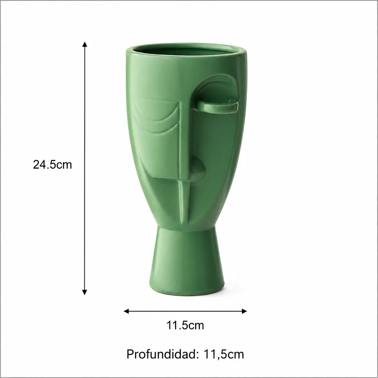 CERAMIC VASE 11.5*11.5*24.5CM GREEN