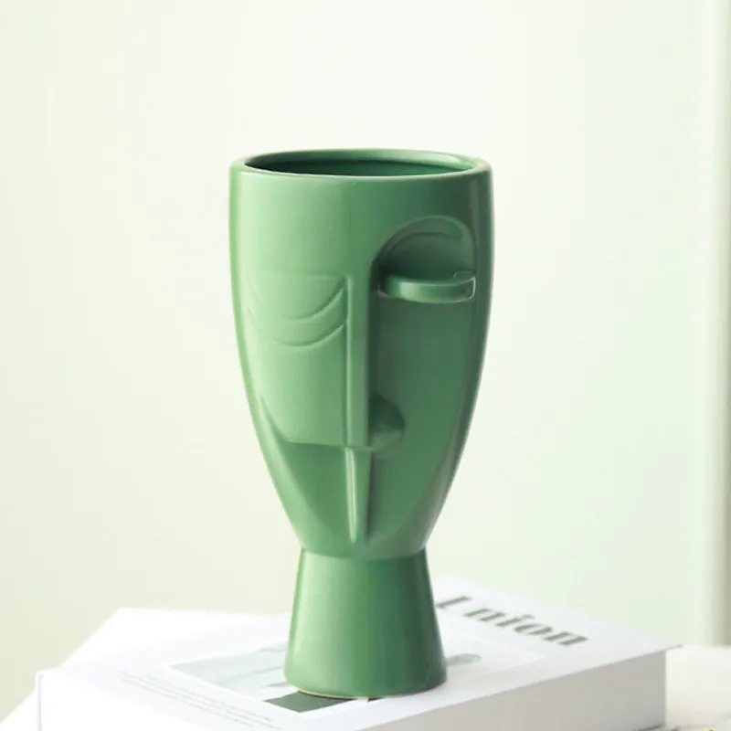 CERAMIC VASE 11.5*11.5*24.5CM GREEN
