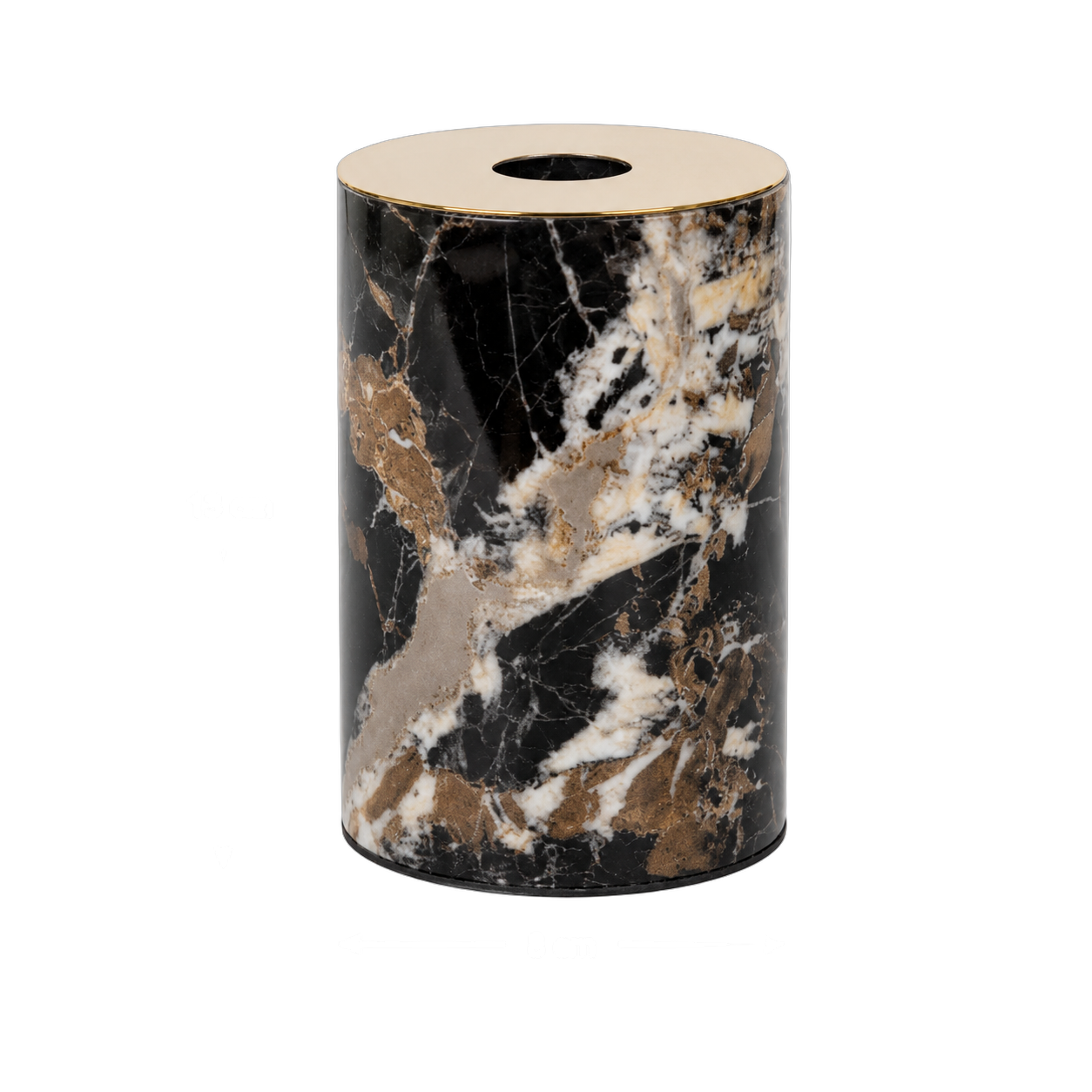 Portavela cilíndrico de mármol grande (8*13cm)