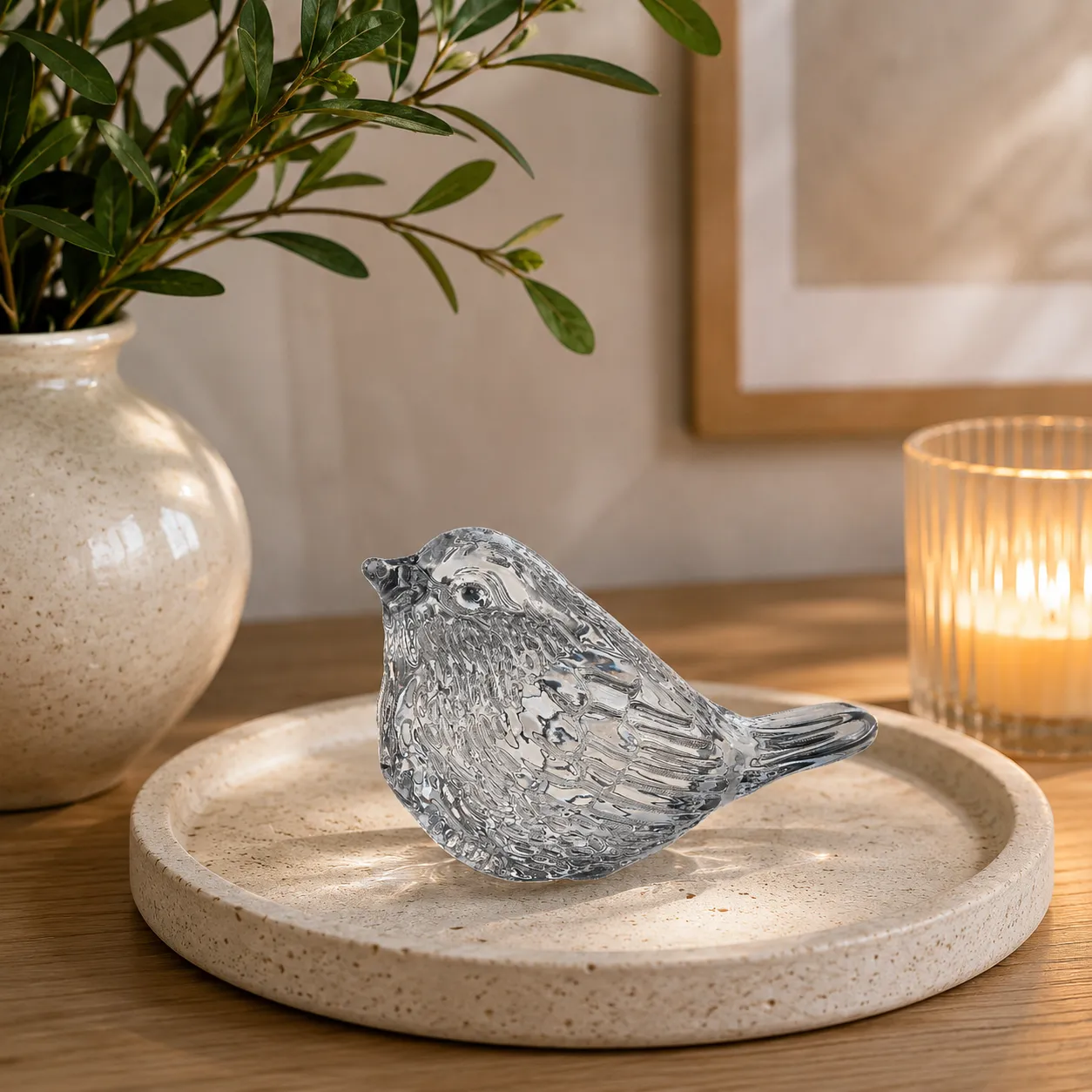 CRYSTAL BIRD GRIS 4X8CM