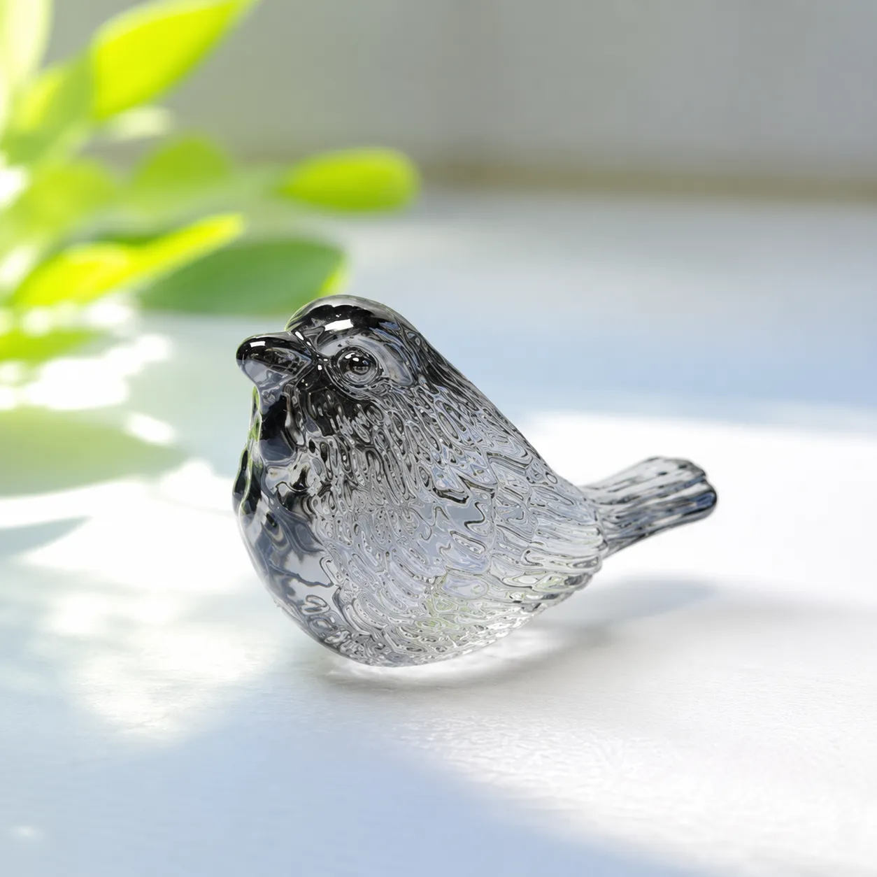 CRYSTAL BIRD GRIS 4X8CM