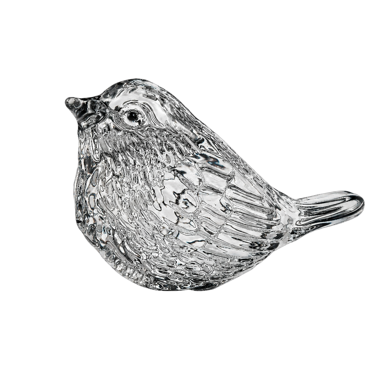 Pájaro decorativo de cristal, Gris (4*5*8cm)