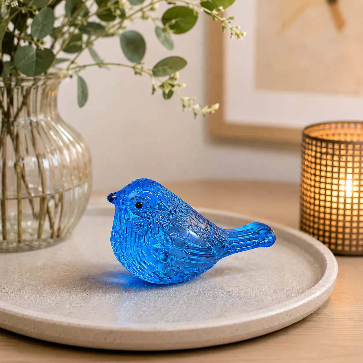 CRYSTAL BIRD LIGHT BLUE  4X8CM