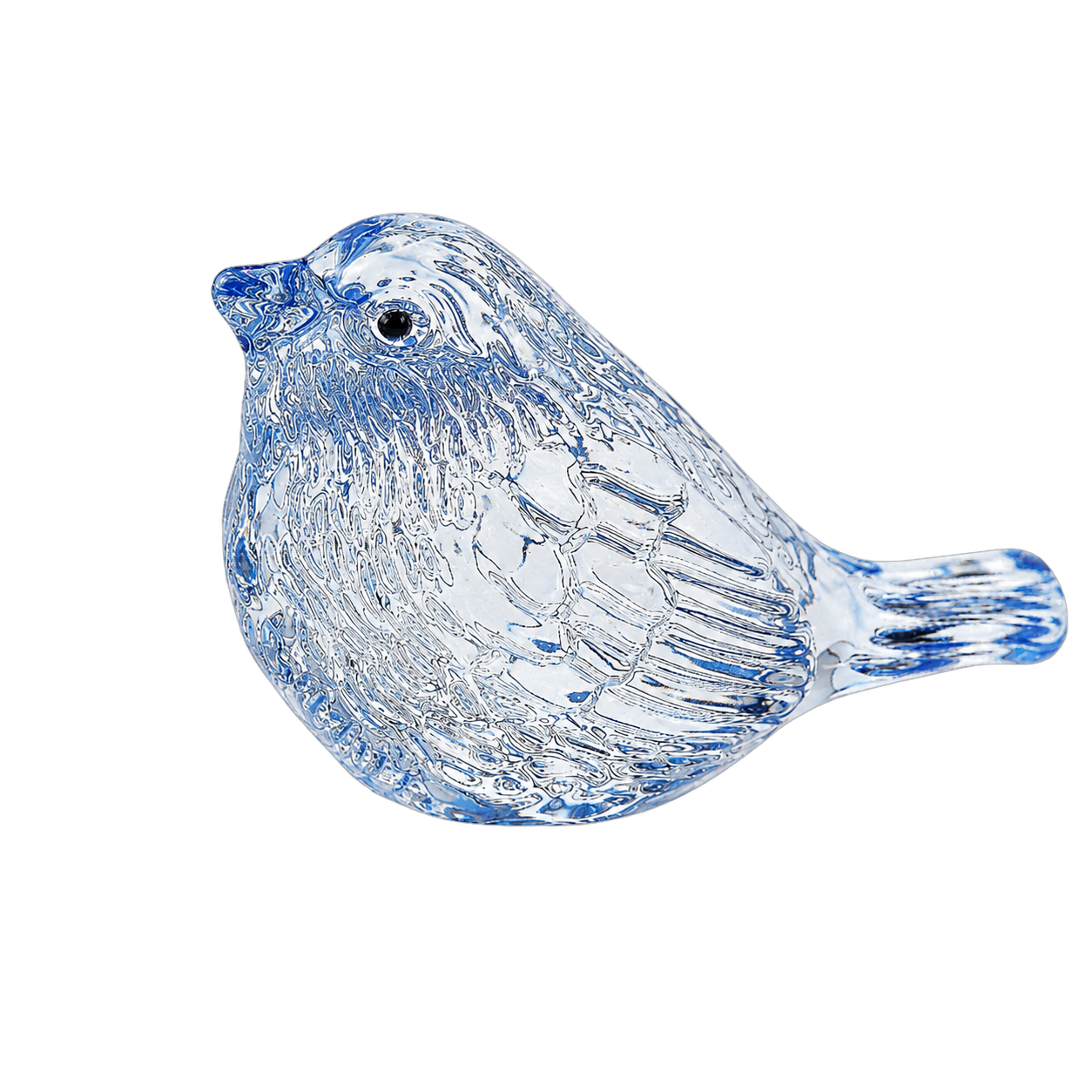Pájaro decorativo de cristal, Azul cielo (4*5*8cm)