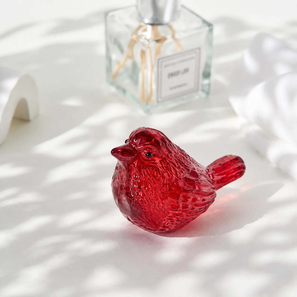 CRYSTAL BIRD RED 4X8CM