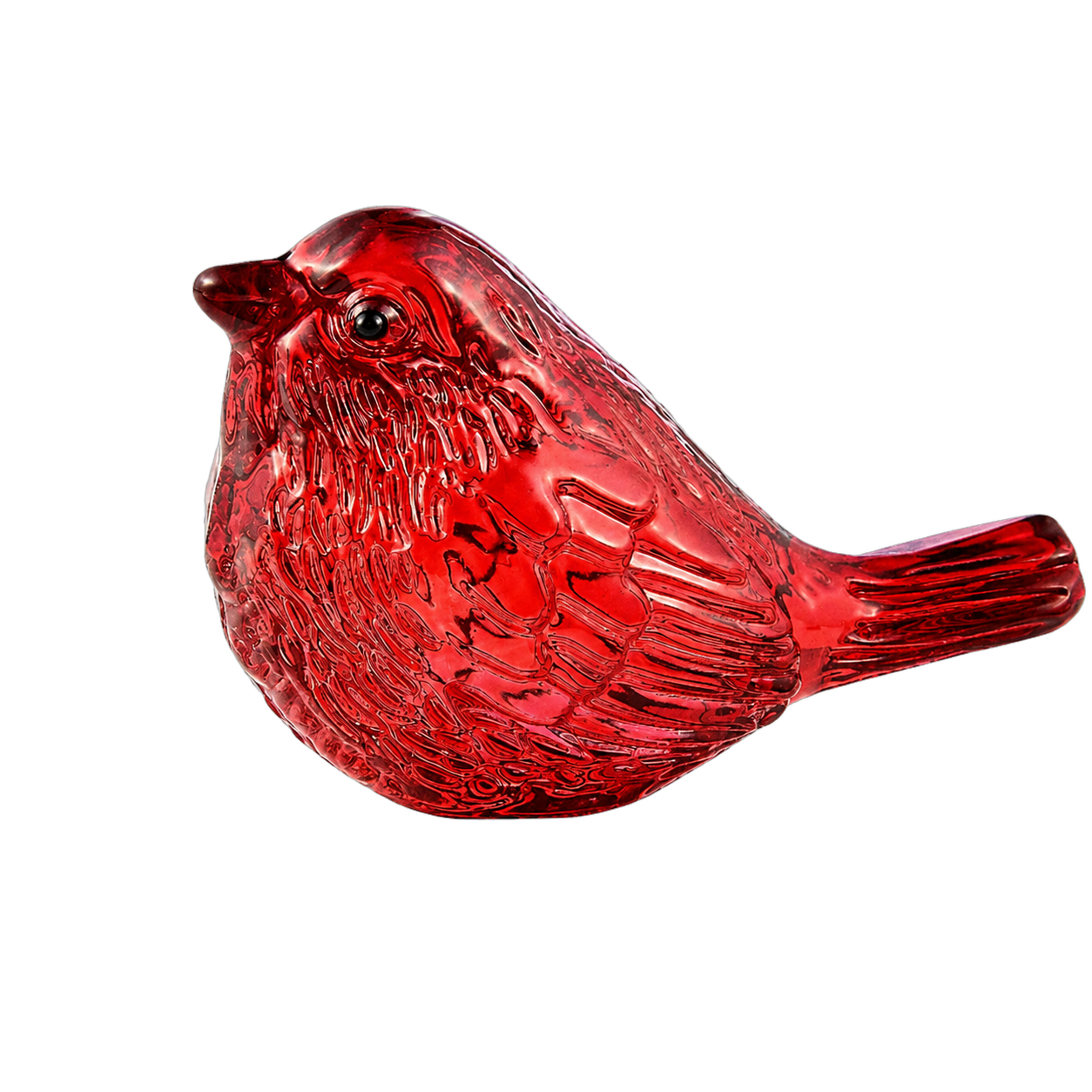 Pájaro decorativo de cristal, Rojo (4*5*8cm)