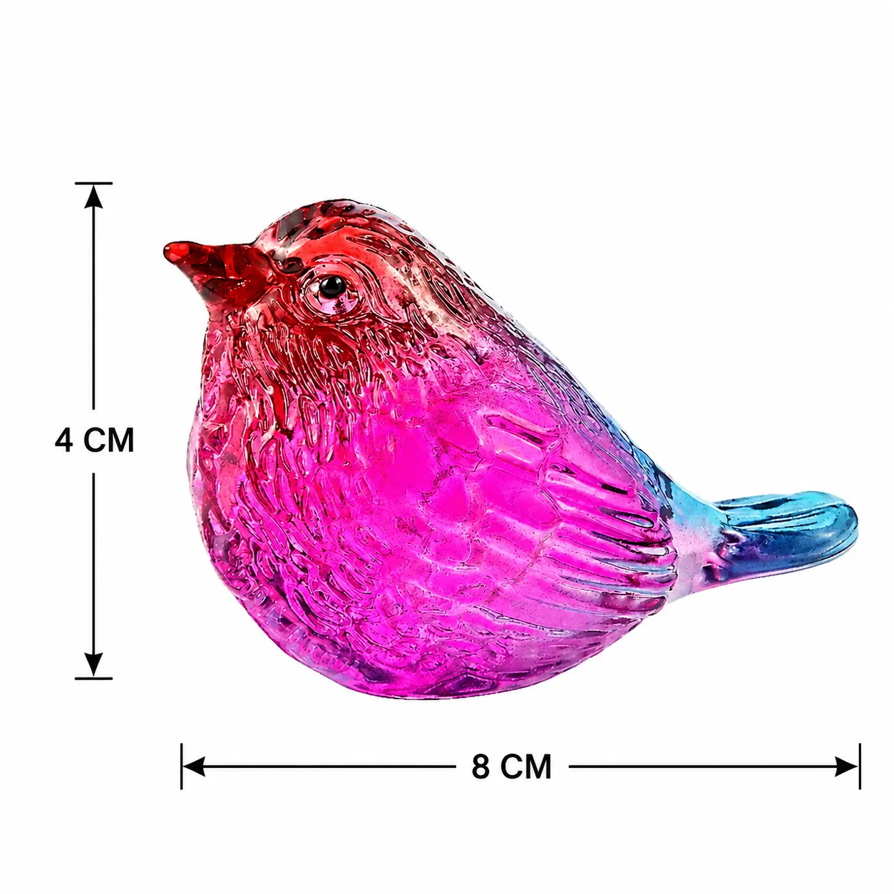 CRYSTAL BIRD TORNASOL 4X8CM
