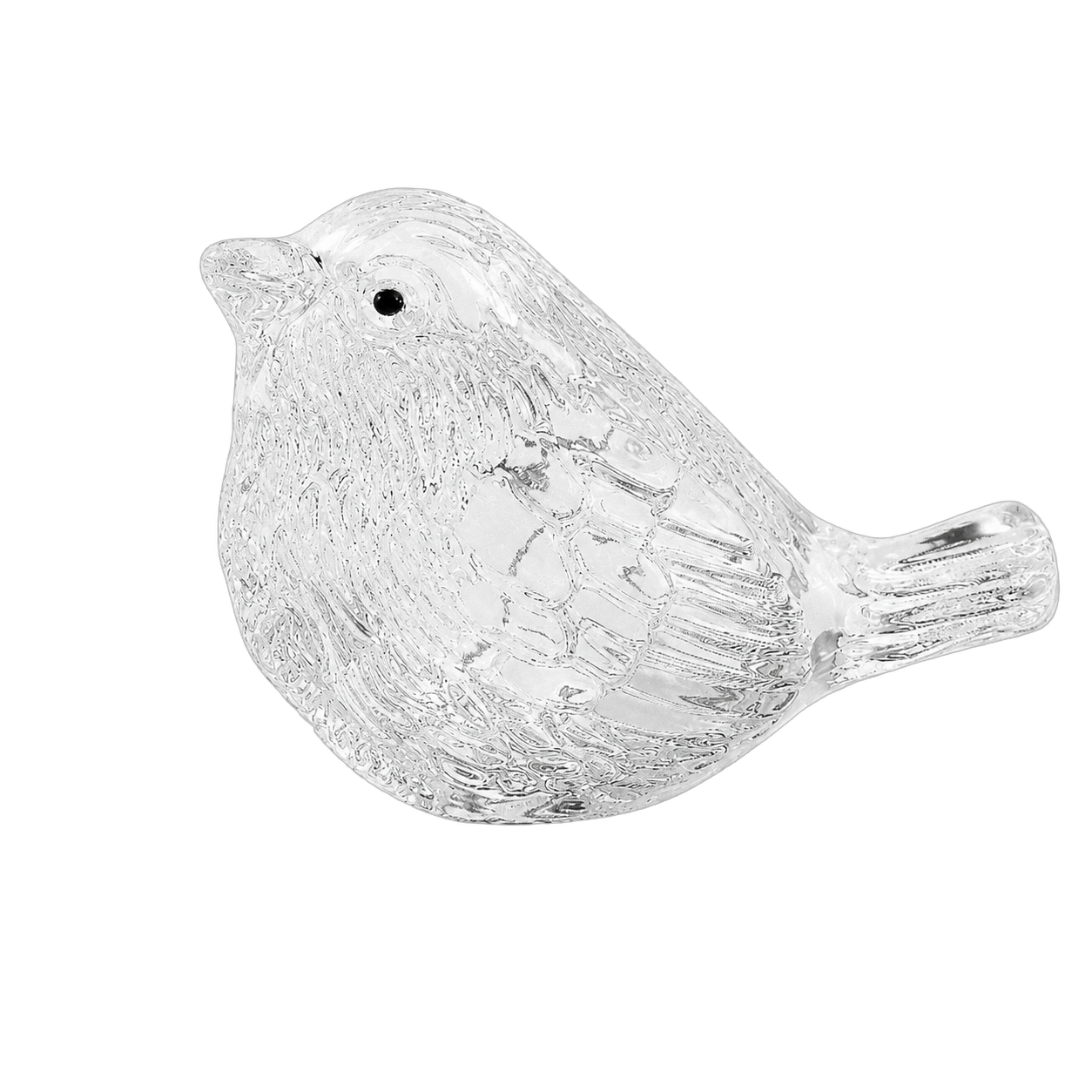Pájaro decorativo de cristal, Transparente (4*5*8cm)
