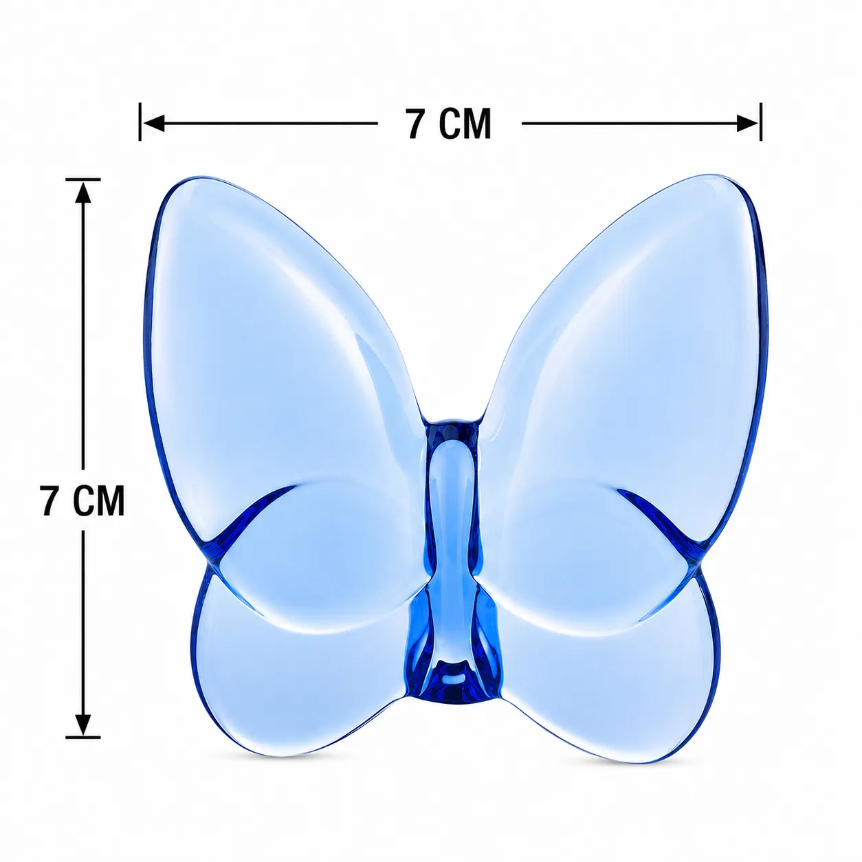 CRYSTAL BUTTERFLY LIGHTBLUE 7X7CM