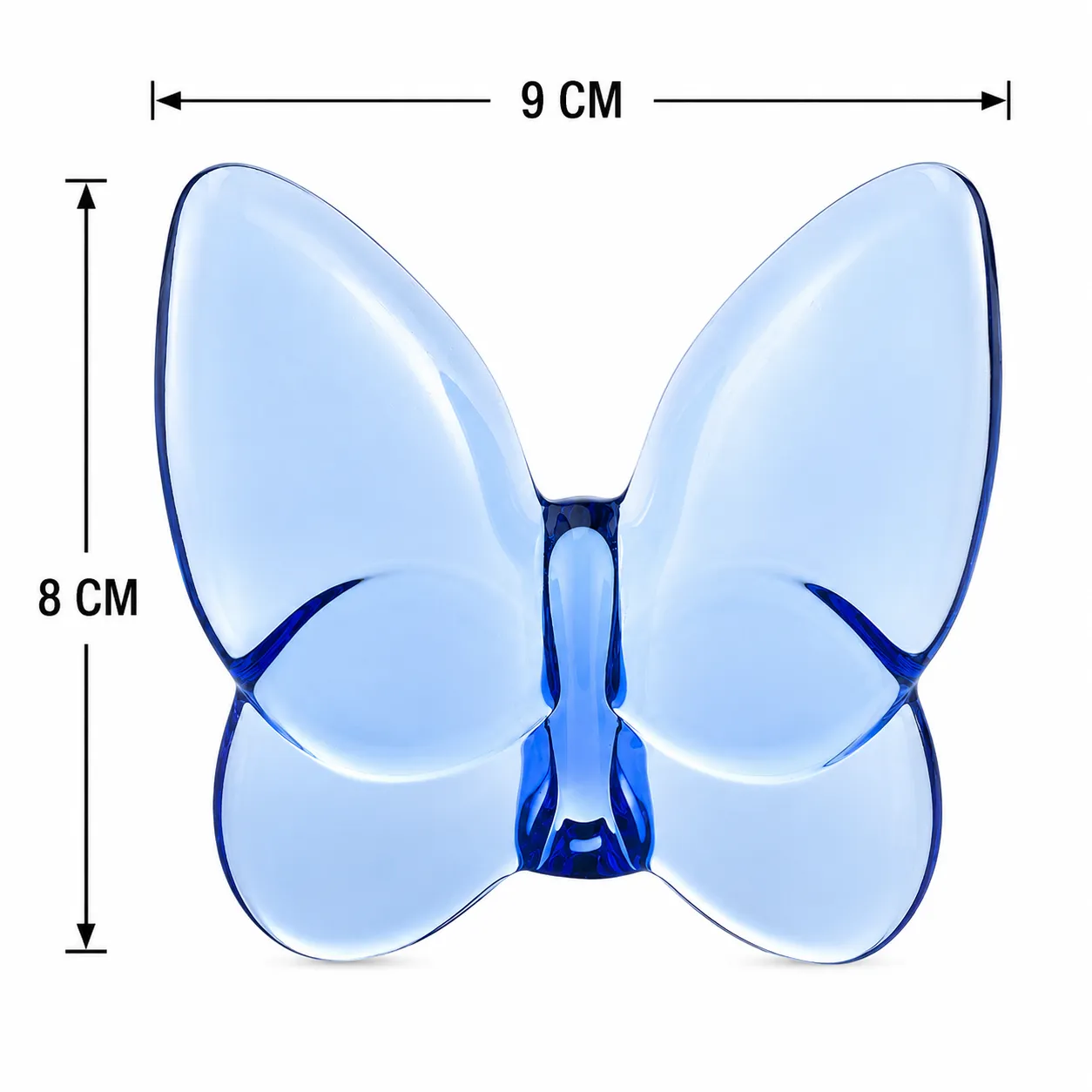 CRYSTAL BUTTERFLY LIGHTBLUE 8X9CM