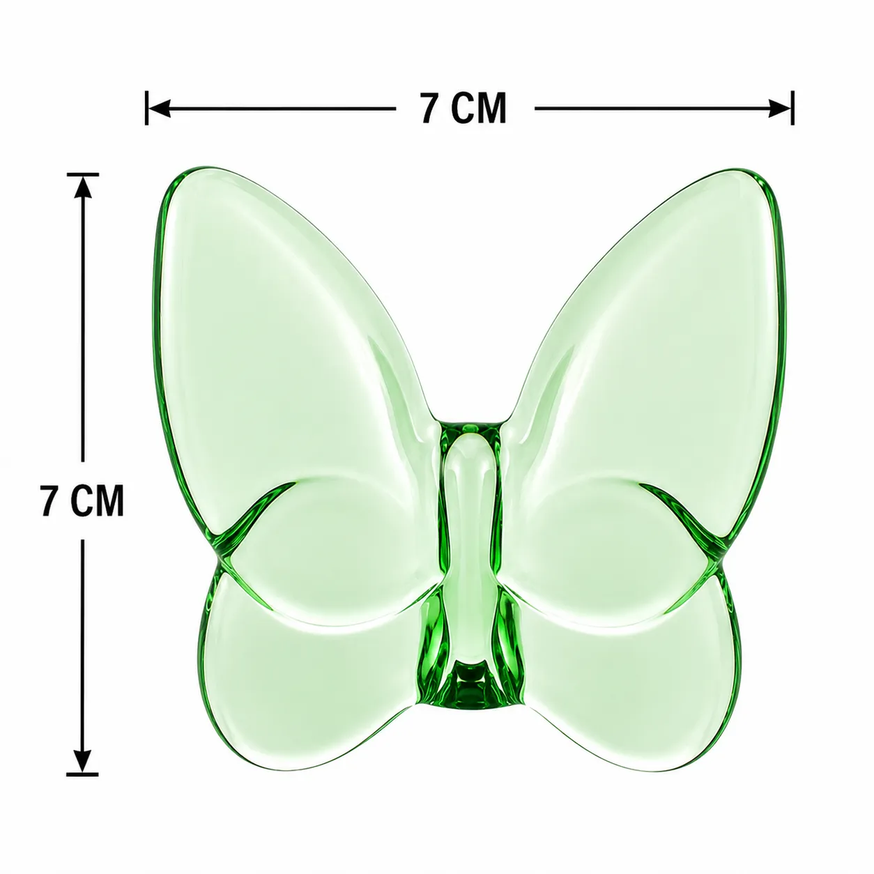 CRYSTAL BUTTERFLY LIGHT GREEN 7X7CM