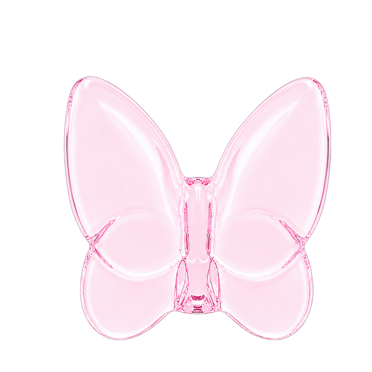 Mariposa decorativa de cristal pequeña, Rosado (7*3*7cm)
