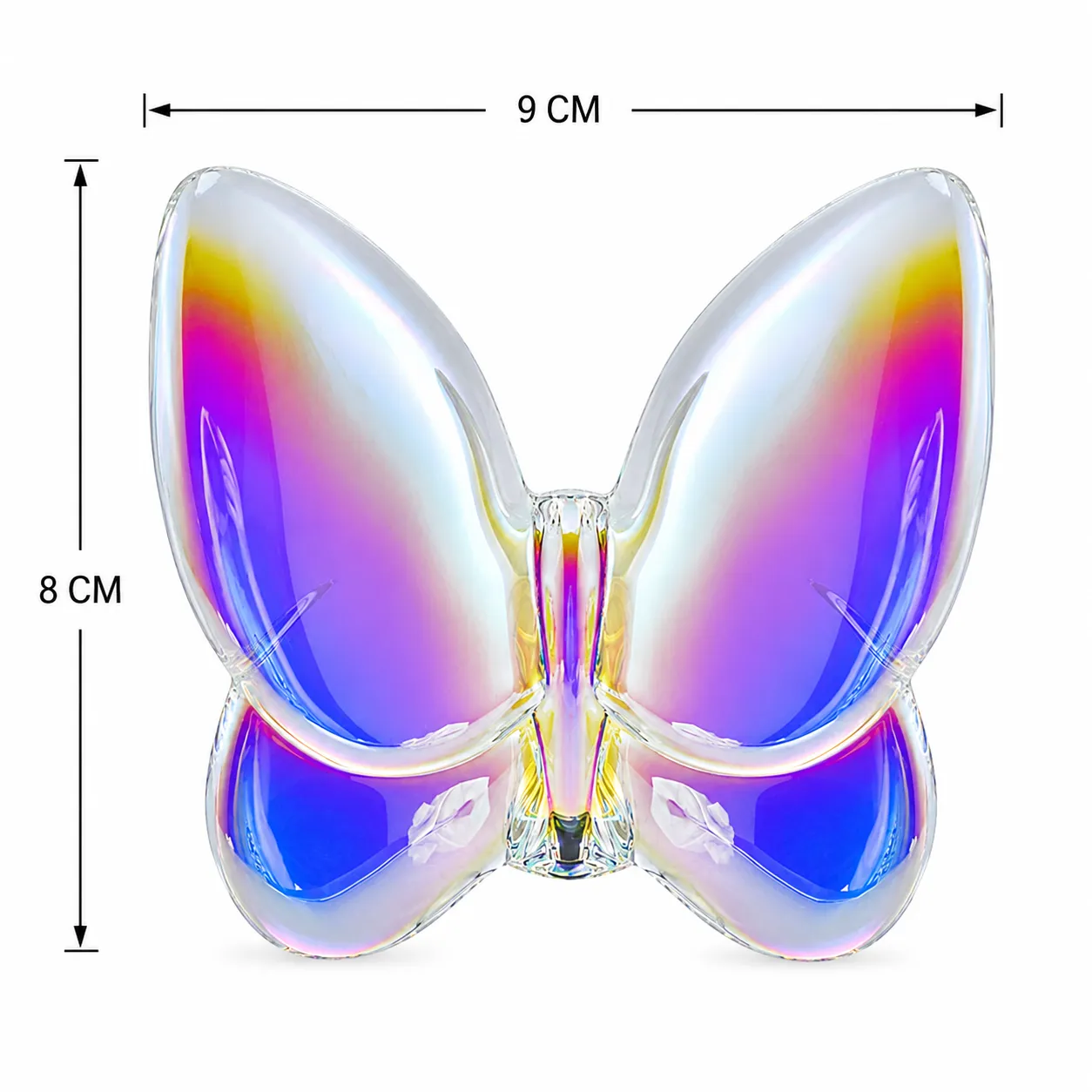 CRYSTAL BUTTERFLY TORNASOL 8X9CM