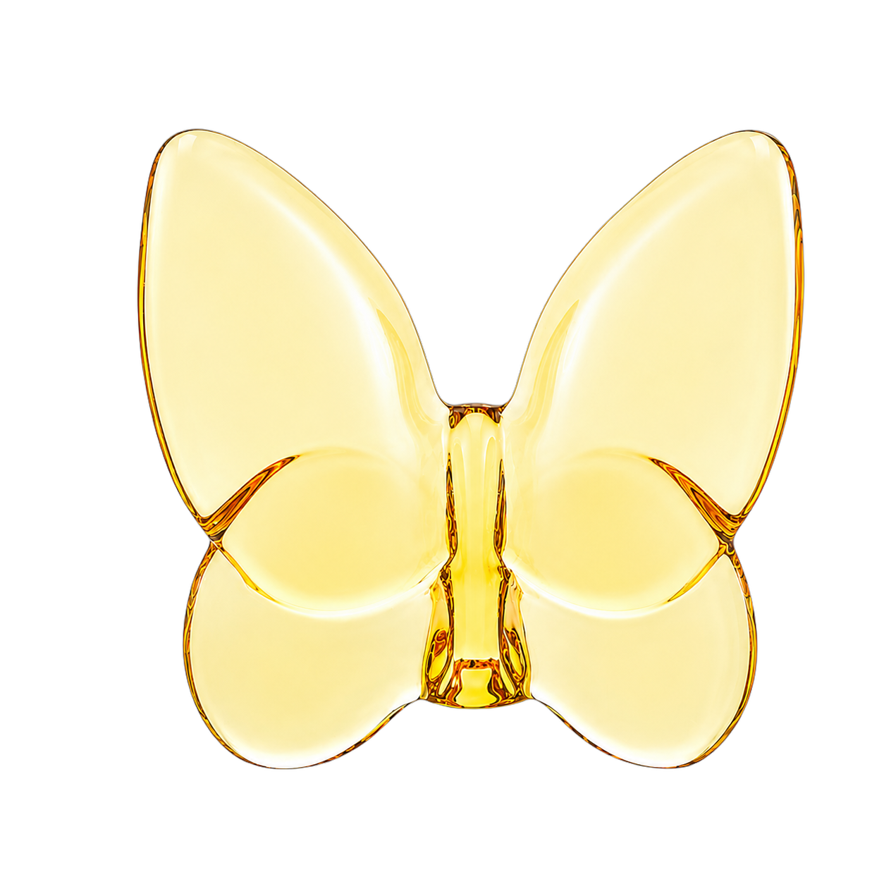 Mariposa decorativa de cristal grande, Amarillo (9*4*8cm)