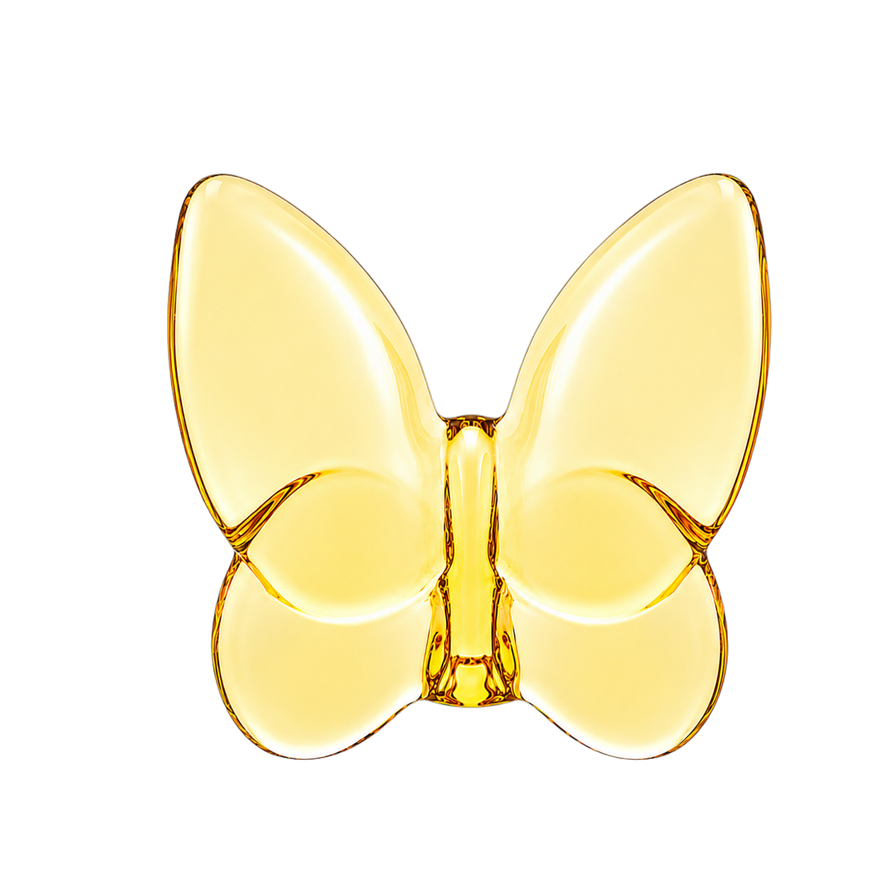 Mariposa decorativa de cristal pequeña, Amarillo (7*3*7cm)