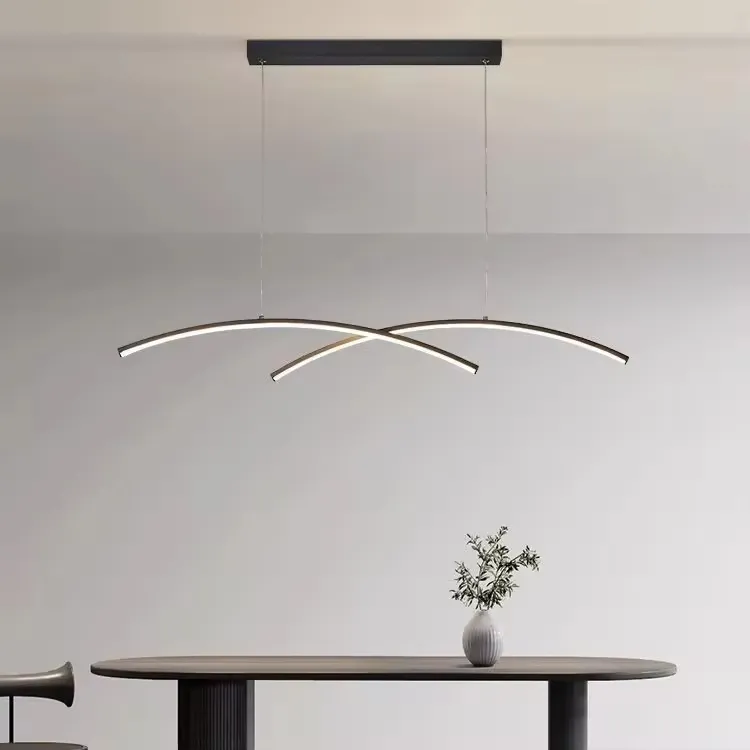 Lámpara colgante barra LED, Negro (90*10*Regula 120cm, 26W) (Circuito LED integrado, 3 temperaturas de luz: cálida 3000K, neutra 4500K, blanca 6000K, vida útil 25000 horas)