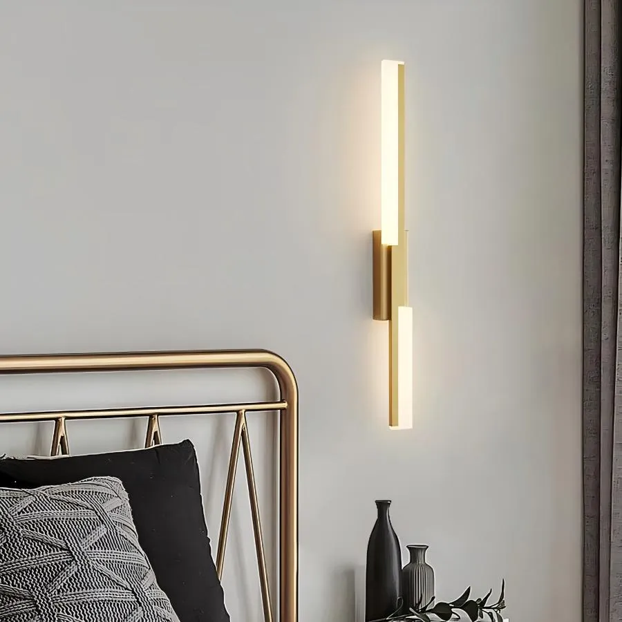 Aplique de pared barra LED, Dorado (5*60cm, 10W)
