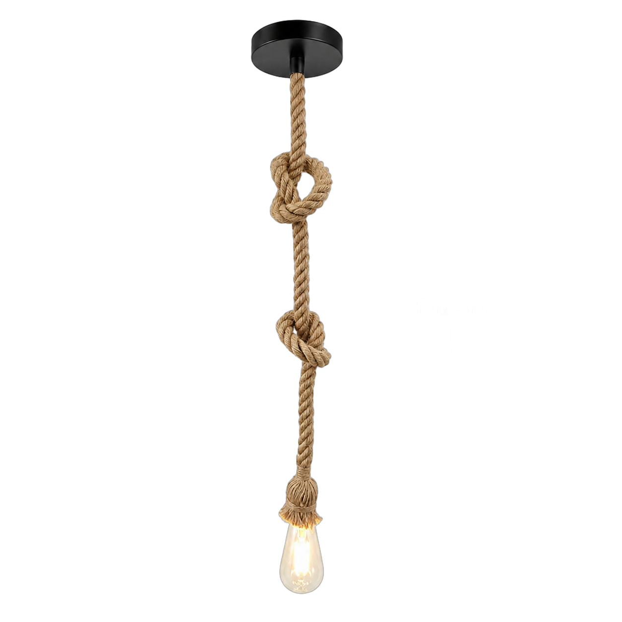 Lámpara colgante soga individual, Dorado (100cm)(1 foco E27 no incluido)