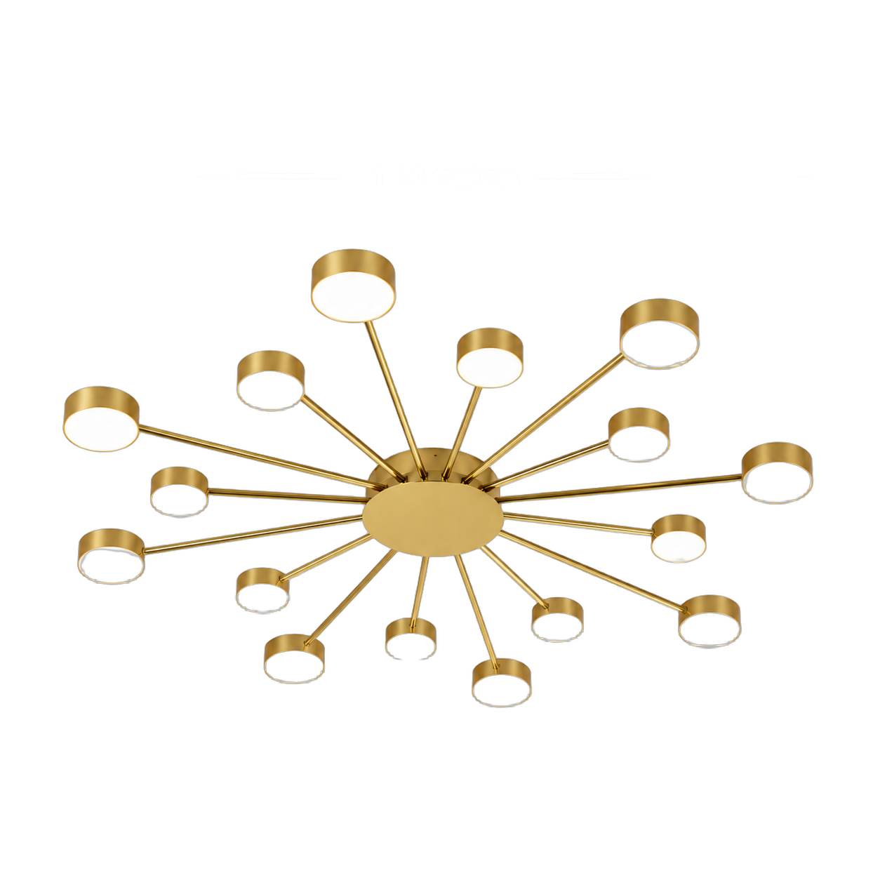 Lámpara de techo Sputnik esferas, Dorado (114*6cm, 48W) (Circuito LED integrado, 3 temperaturas de luz: cálida 3000K, neutra 4500K, blanca 6000K, vida útil 25000 horas)