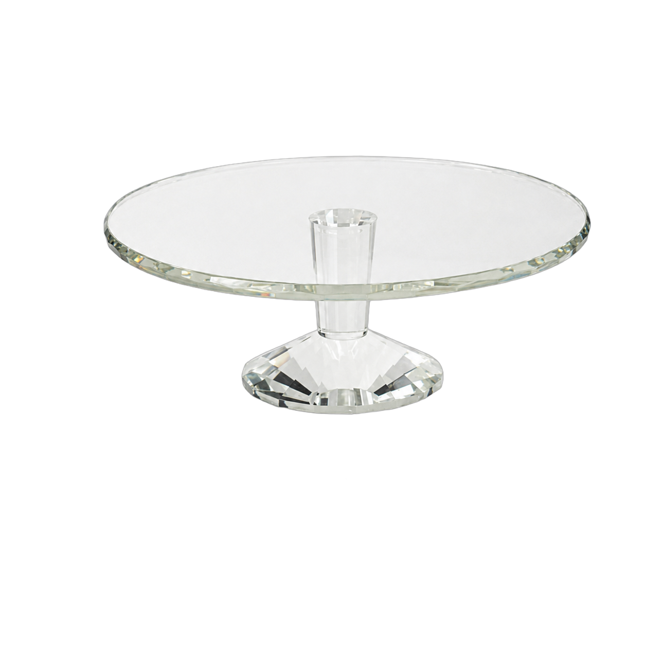 Porta torta de cristal sobre pedestal, Transparente (29*12cm)
