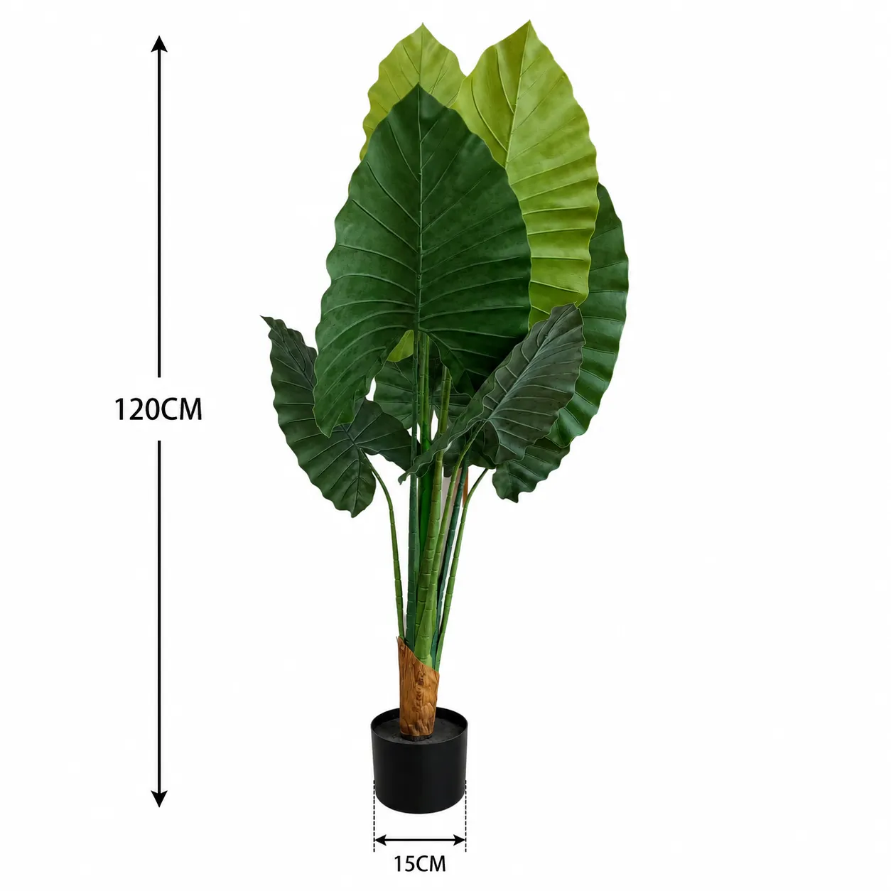 Planta artificial Alocasia grande, Verde (15*120cm)