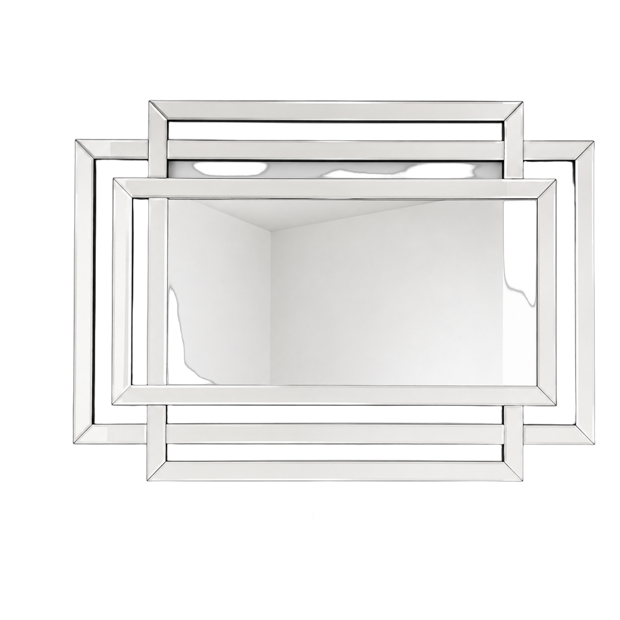 Espejo rectangular moderno, Plateado (120*80cm)