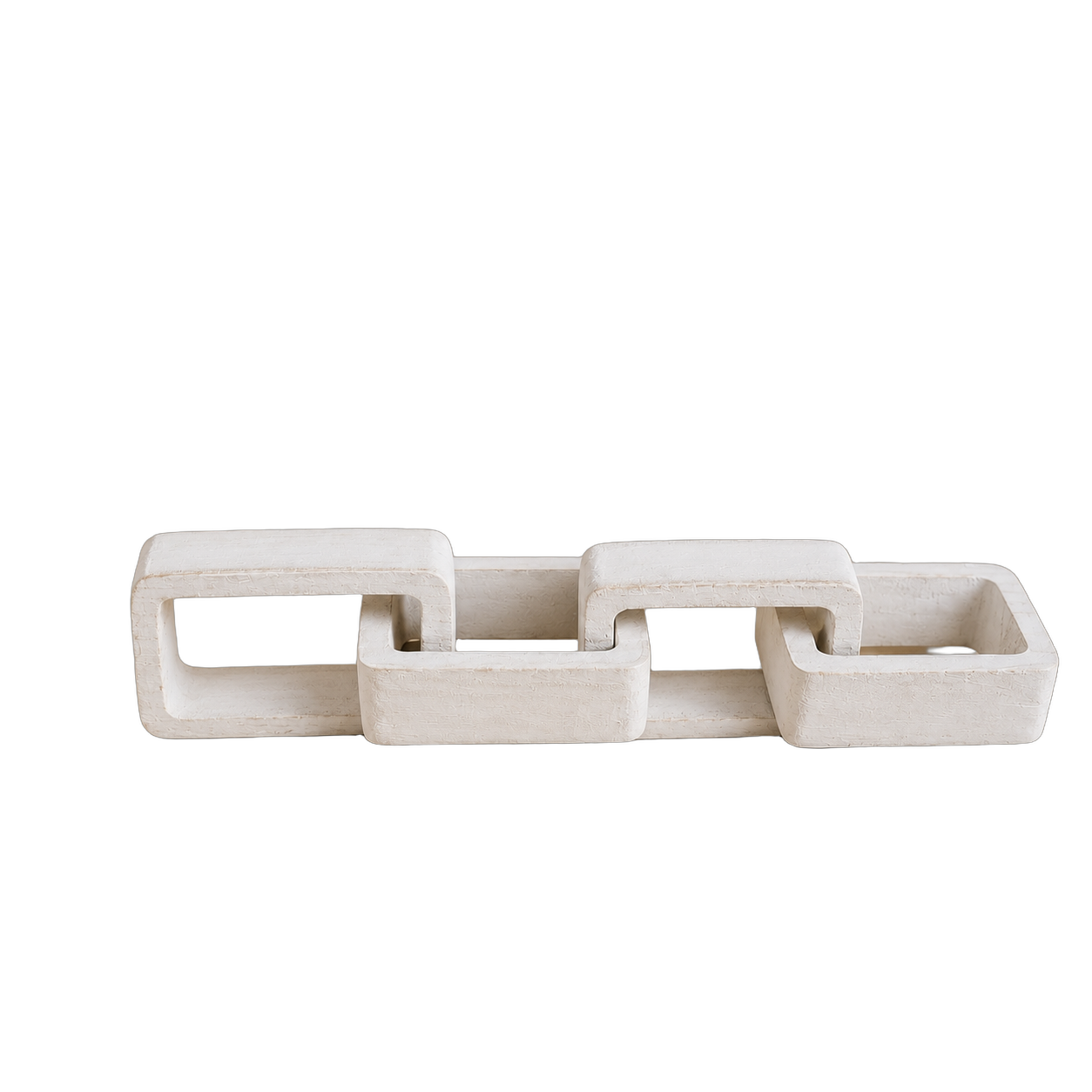 Cadena decorativa de madera, Blanco (47*10cm)