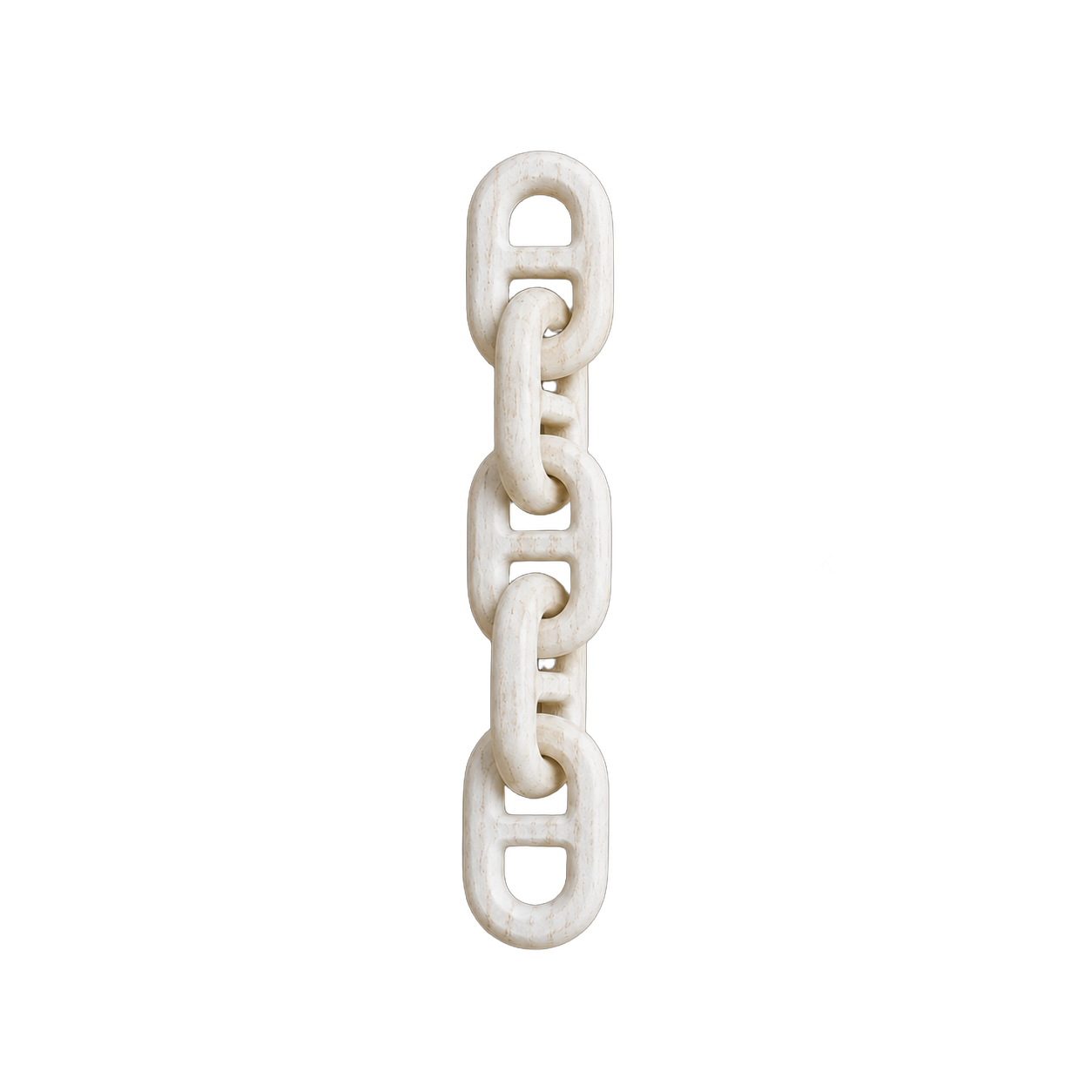 Cadena decorativa de madera enredada, Blanco (53*10cm)