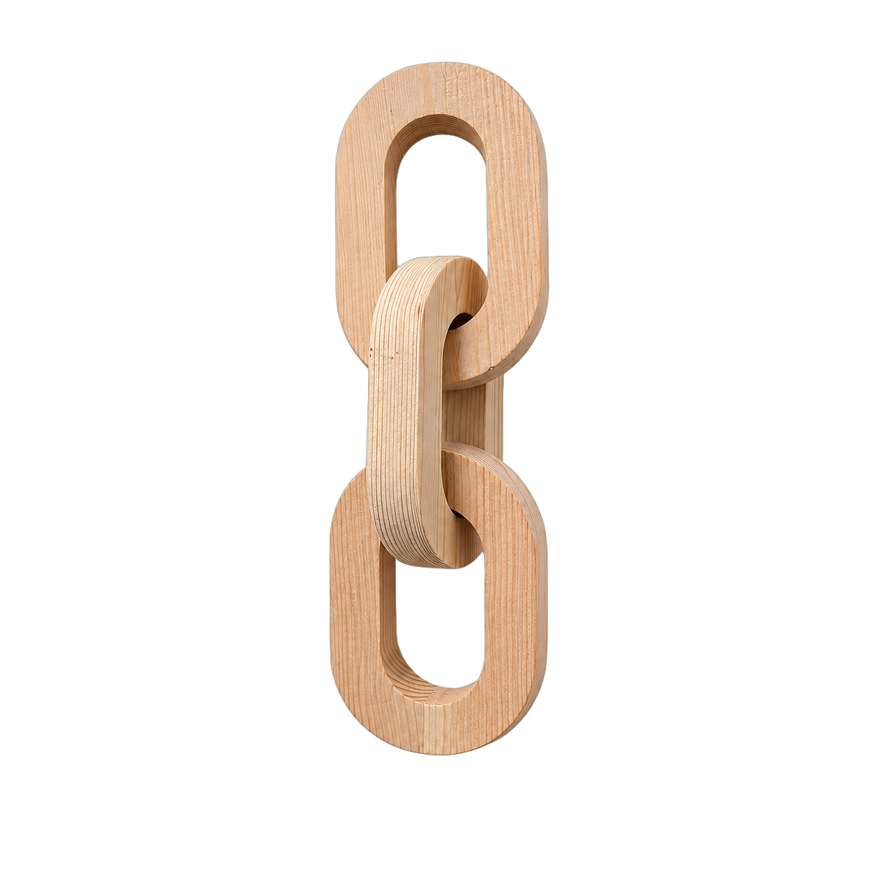 Cadena decorativa de madera colgante, Beige (33*10cm)