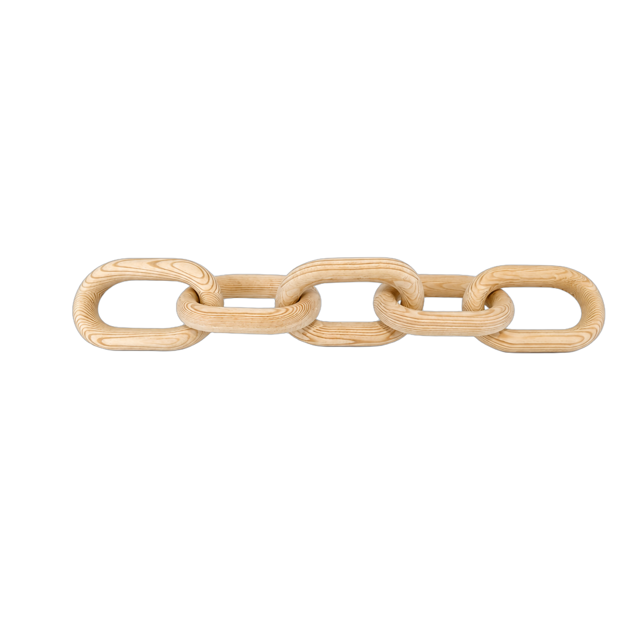 Cadena decorativa de madera con cuentas, Beige (15*10.5cm)