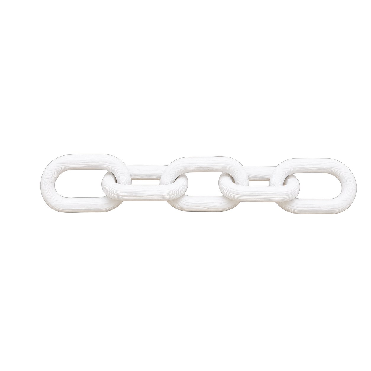 Cadena decorativa de madera con cuentas, Blanco (55*10cm)