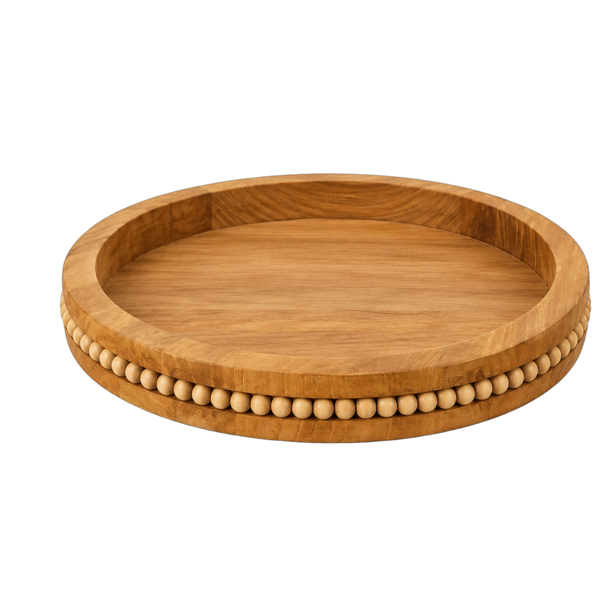 Bandeja decorativa de madera, Natural (40*5cm)