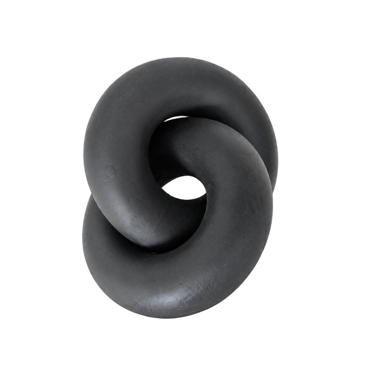 Nudo doble decorativo de madera, Negro (20*14cm)