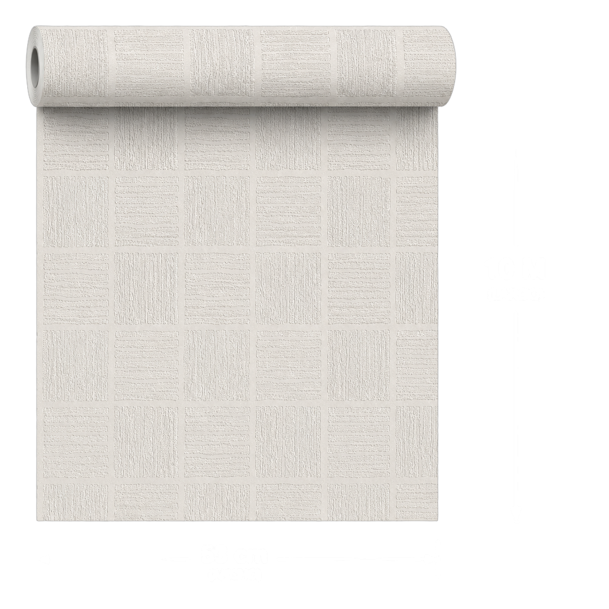 Papel tapiz geométrico, Marfil y plateado (053*10M)