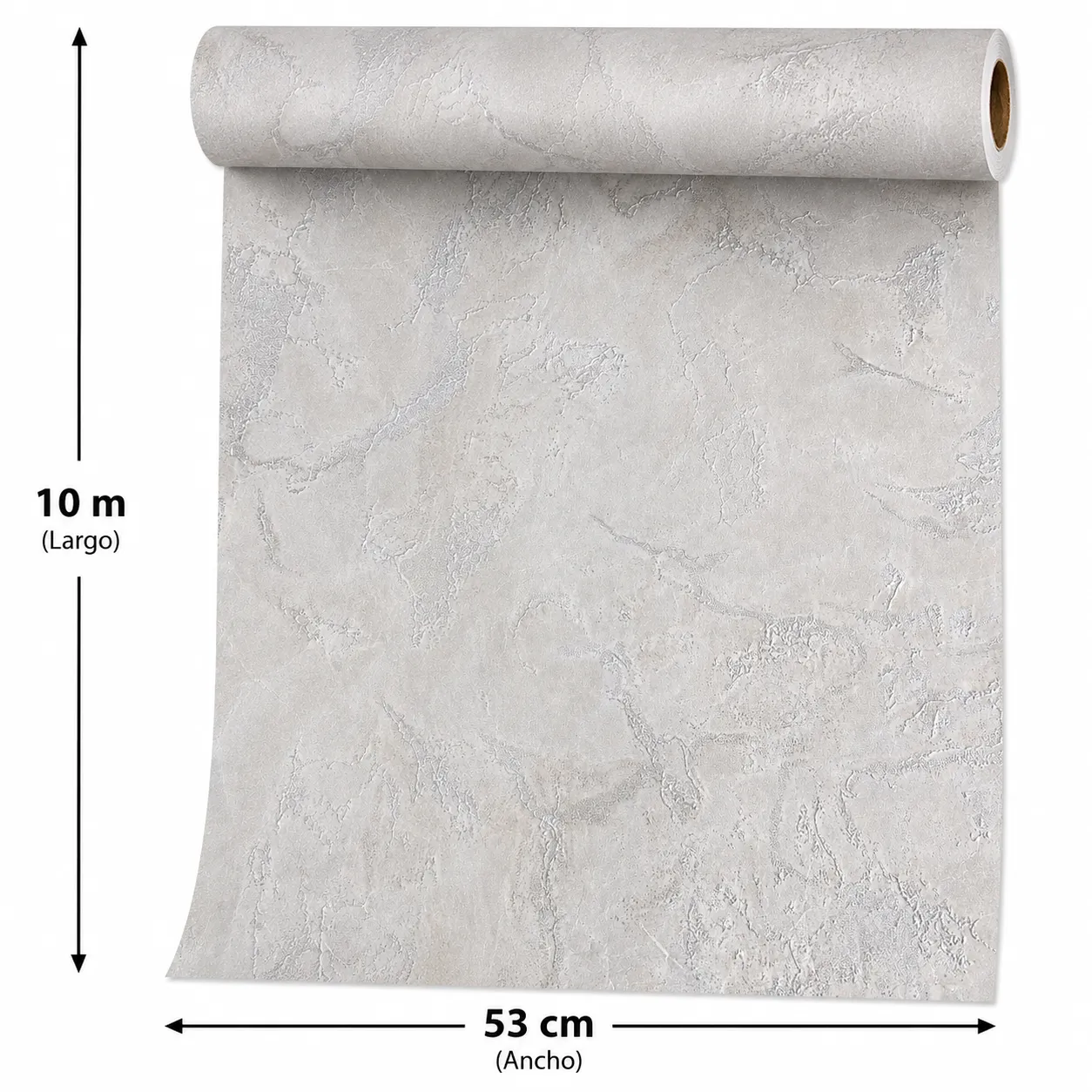 Papel tapiz marmoleado, Gris perla (053*10M)