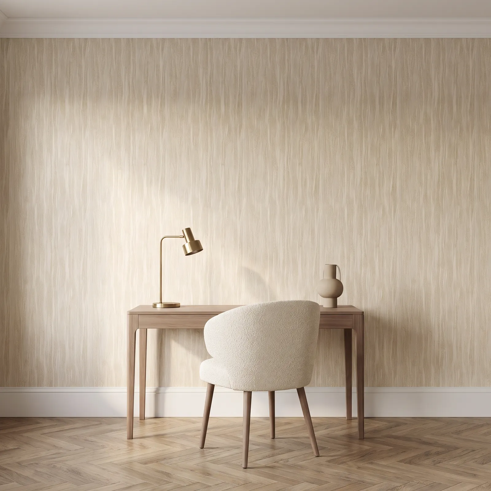 Papel tapiz textura con línea, Dorado y verde aceituna (053*10M)