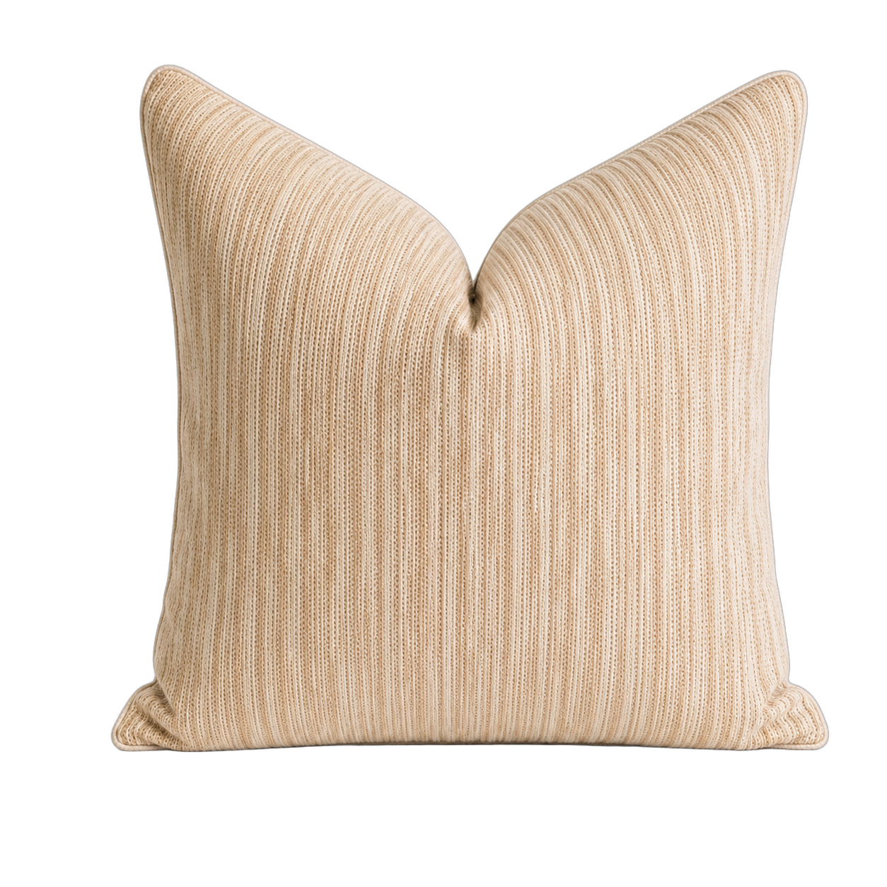 Cojín tela Jacquard rayado, Beige (50*50cm)