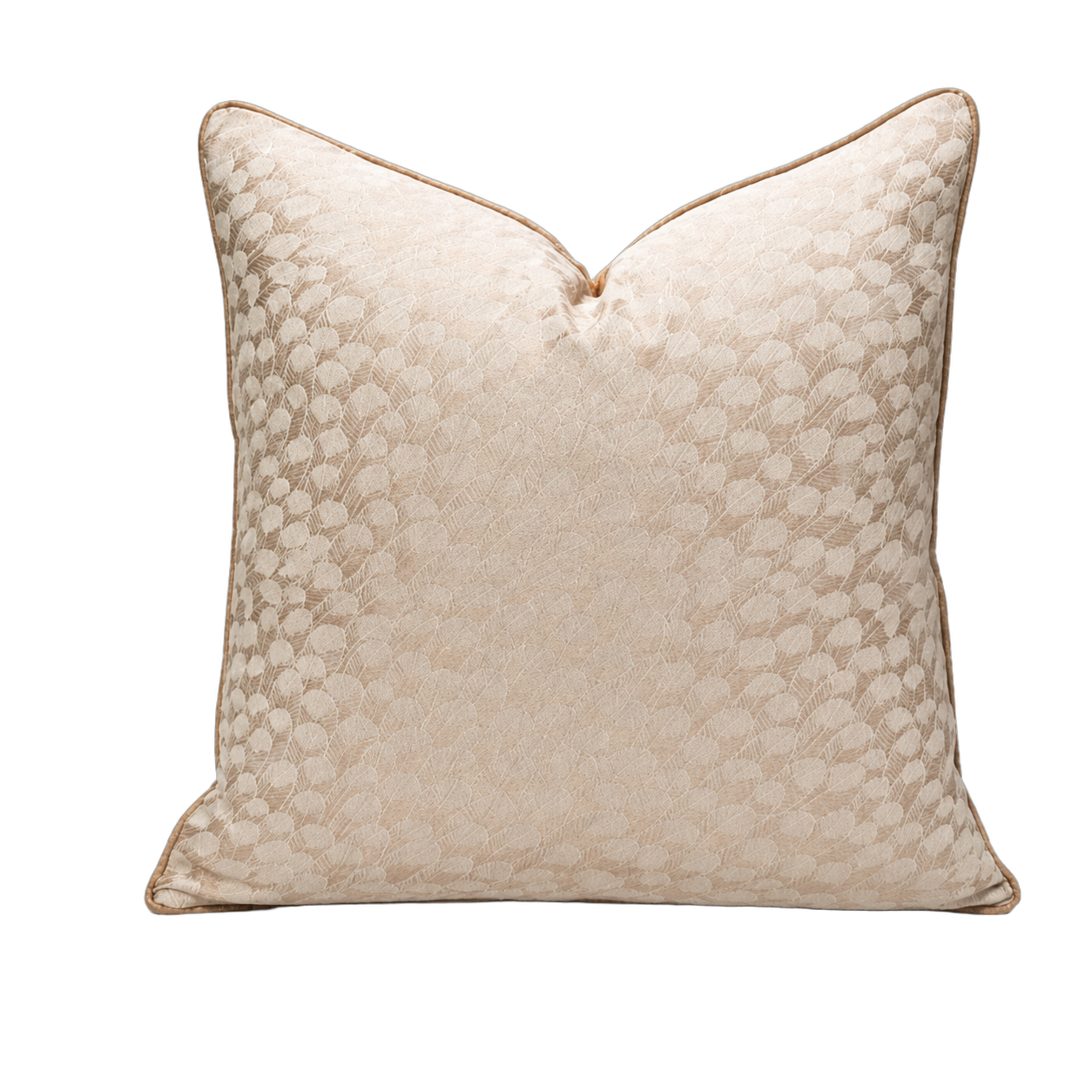 Cojín tela Jacquard con plumas, Beige (45*45cm)