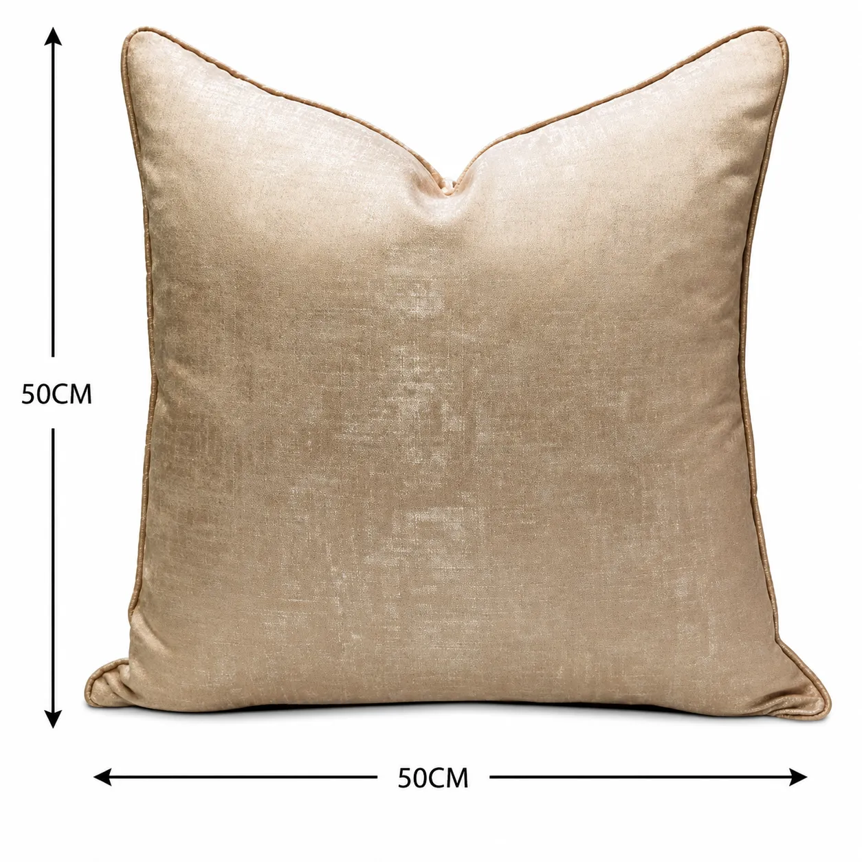 Cojín tela Jacquard liso, Camel (50*50cm)